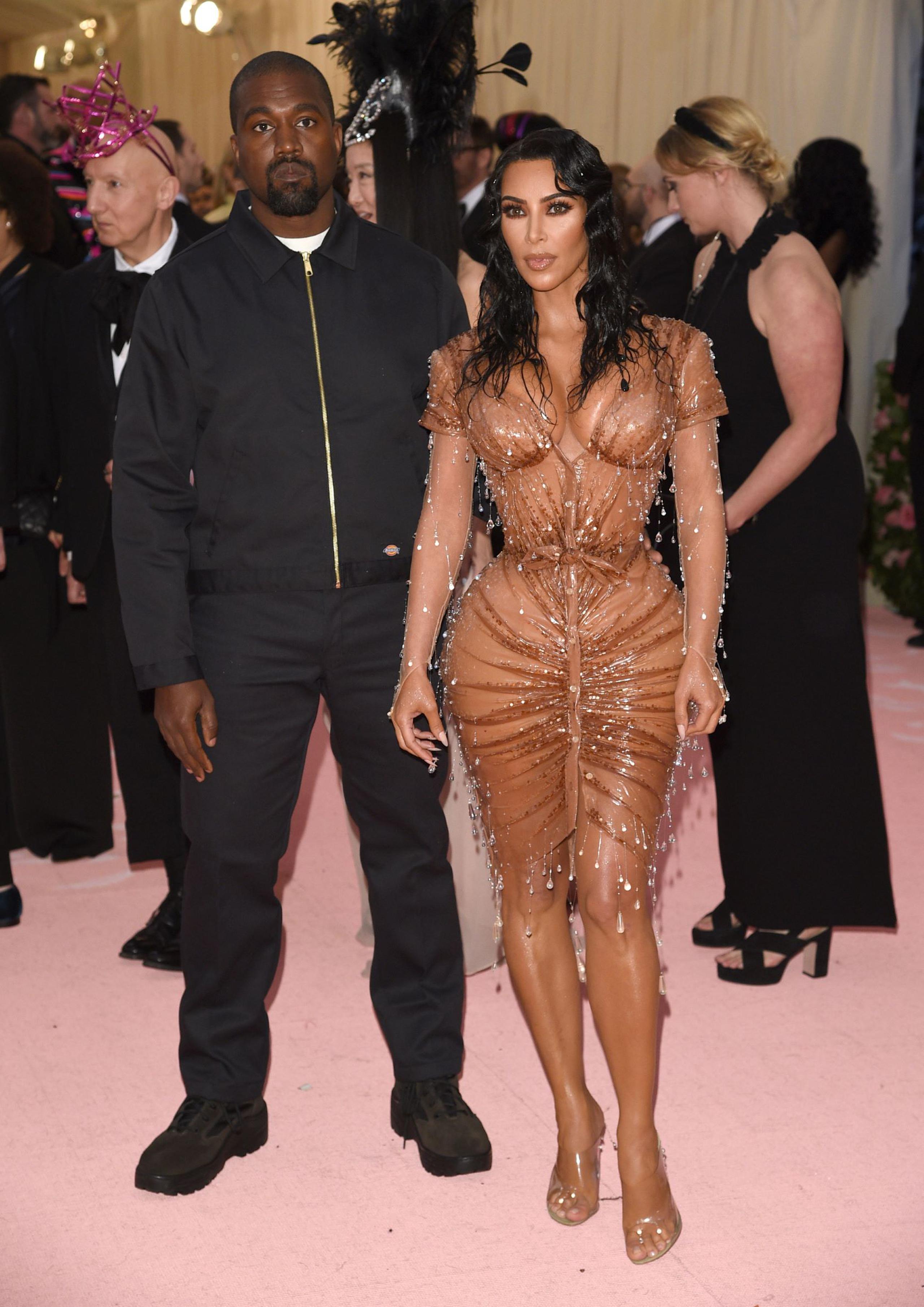 Kim Kardashian y Kanye West. (AP)