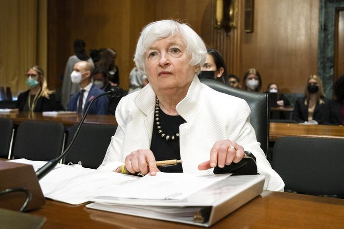 La secretaria del Departamento del Tesoro, Janet Yellen, participó hoy en una audiencia del comité financiero del Senado de los Estados Unidos.