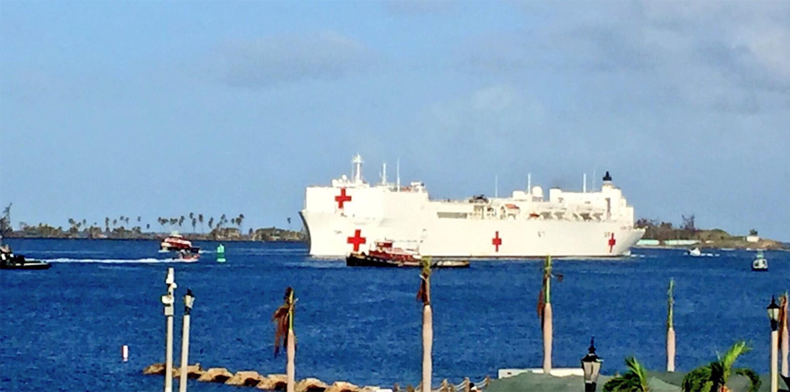 En el buque cuentan con material suficiente para atender a enfermos durante treinta días y hasta 200 pacientes diarios. (Twitter/prfaa)