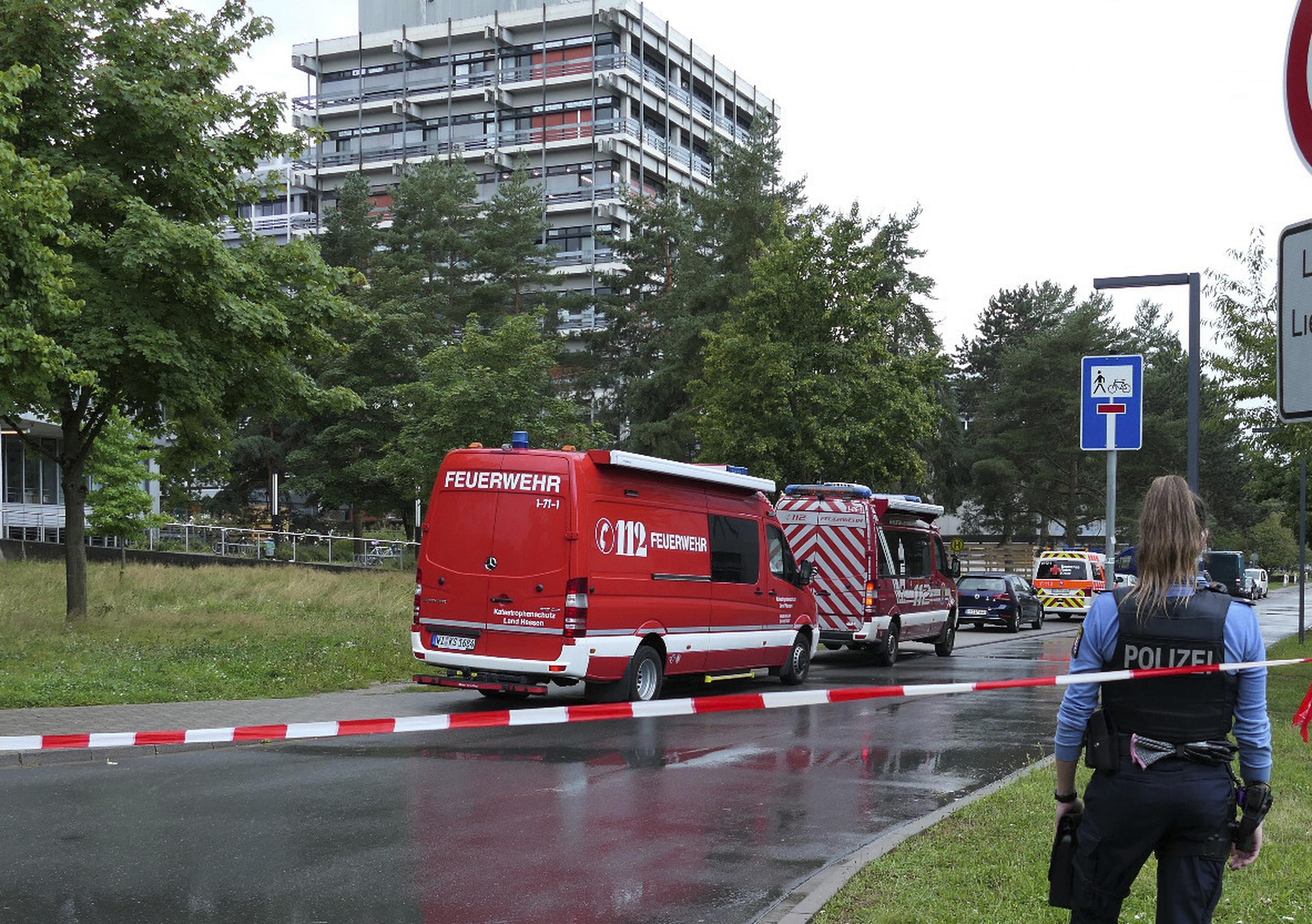 El campus de Lichtwiese de la Universidad Técnica de Darmstadt, fue acordonada en agosto de 2021 luego que siete personas sufrieran síntomas de envenenamiento.