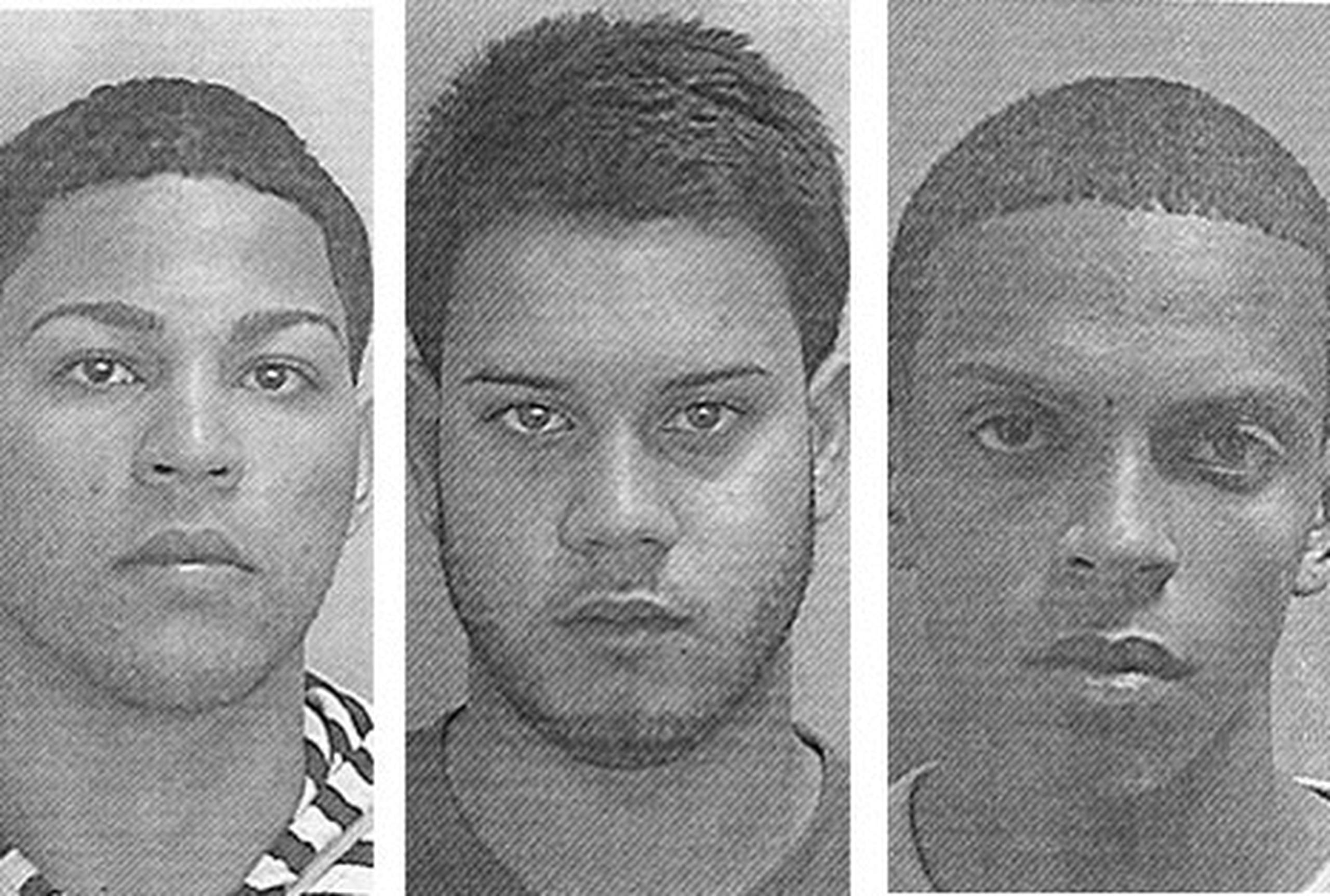 Ricardo "Ricard" Rivera Rivera, Anthony Espada Correa y Christopher Gibson Santiago fueron arrestados por presuntamente estar vinculados a la muerte del hijo de un abogado. (Suministrada)