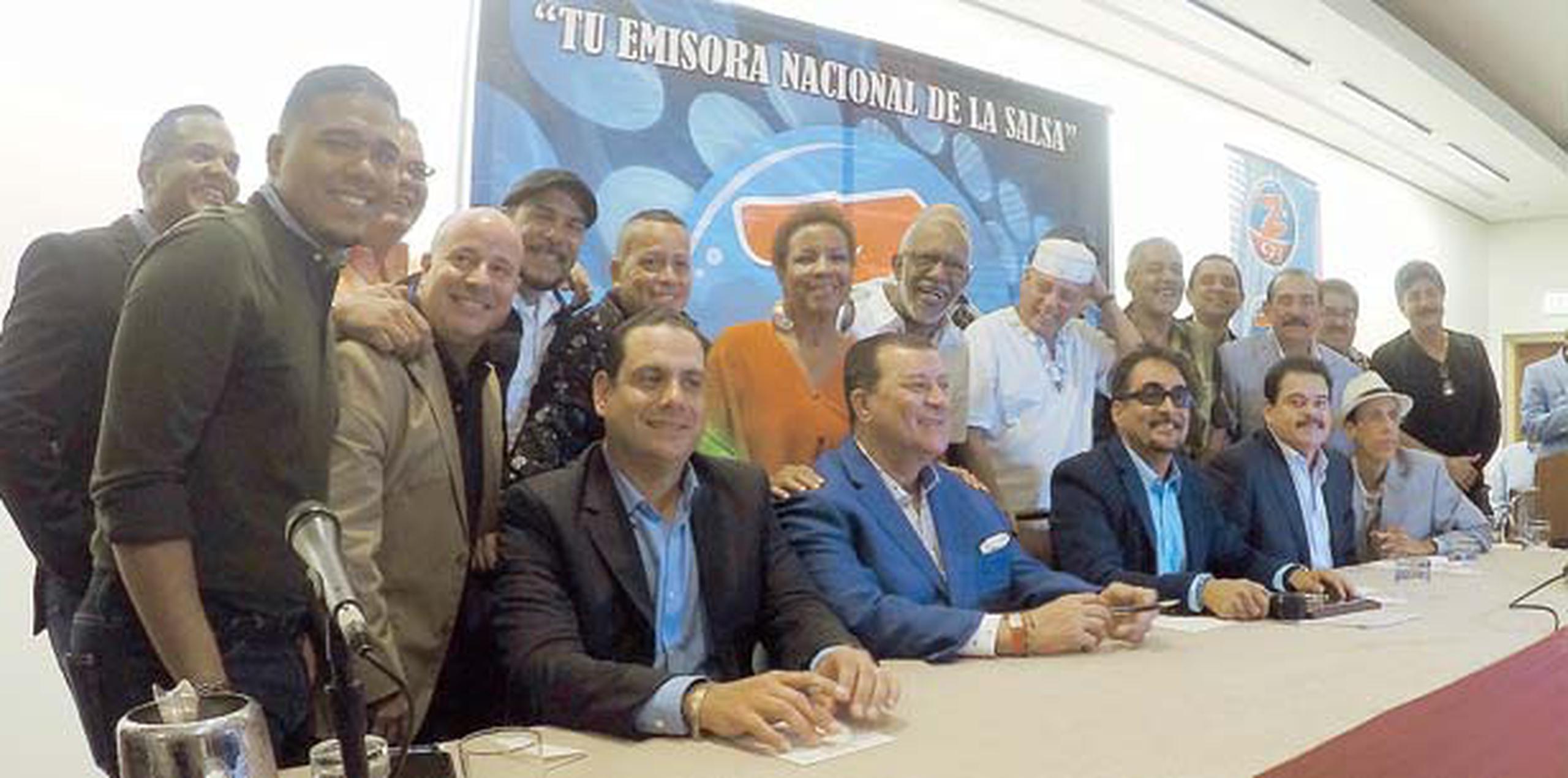 “¡La salsa está de moda!”, exclamó Néstor Galán, alías “el Búho Loco” durante la conferencia de prensa celebrada ayer.  (Suministrada / Janet Rodríguez)