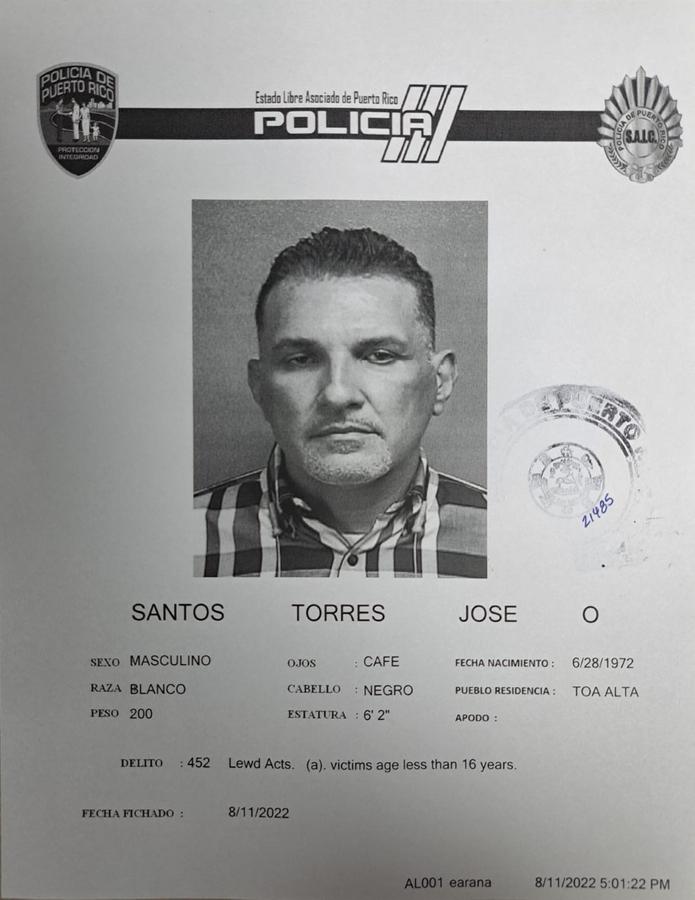 José O. Santos Torres fue acusado por los delitos de actos lascivos y agresión sexual contra dos menores.