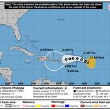 Remanentes de la tormenta Philippe pasarían por Puerto Rico el lunes
