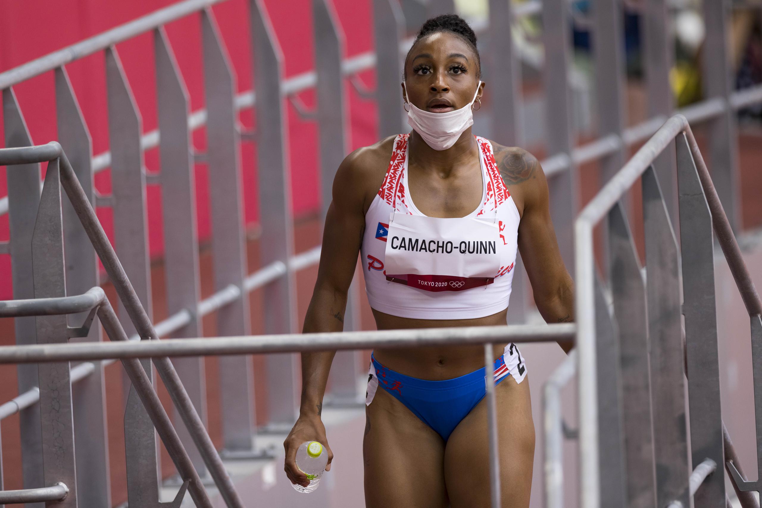 Jasmine Camacho-Quinn tuvo el mejor tiempo en la preliminar de los 100 metros con vallas entre todas las competidoras. Hizo 12.40 segundos.