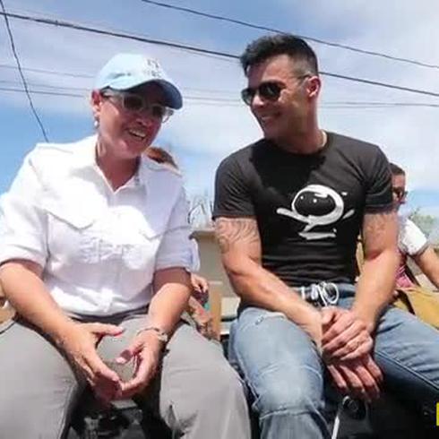 Ricky Martin y Carmen Yulín juntos en Loíza