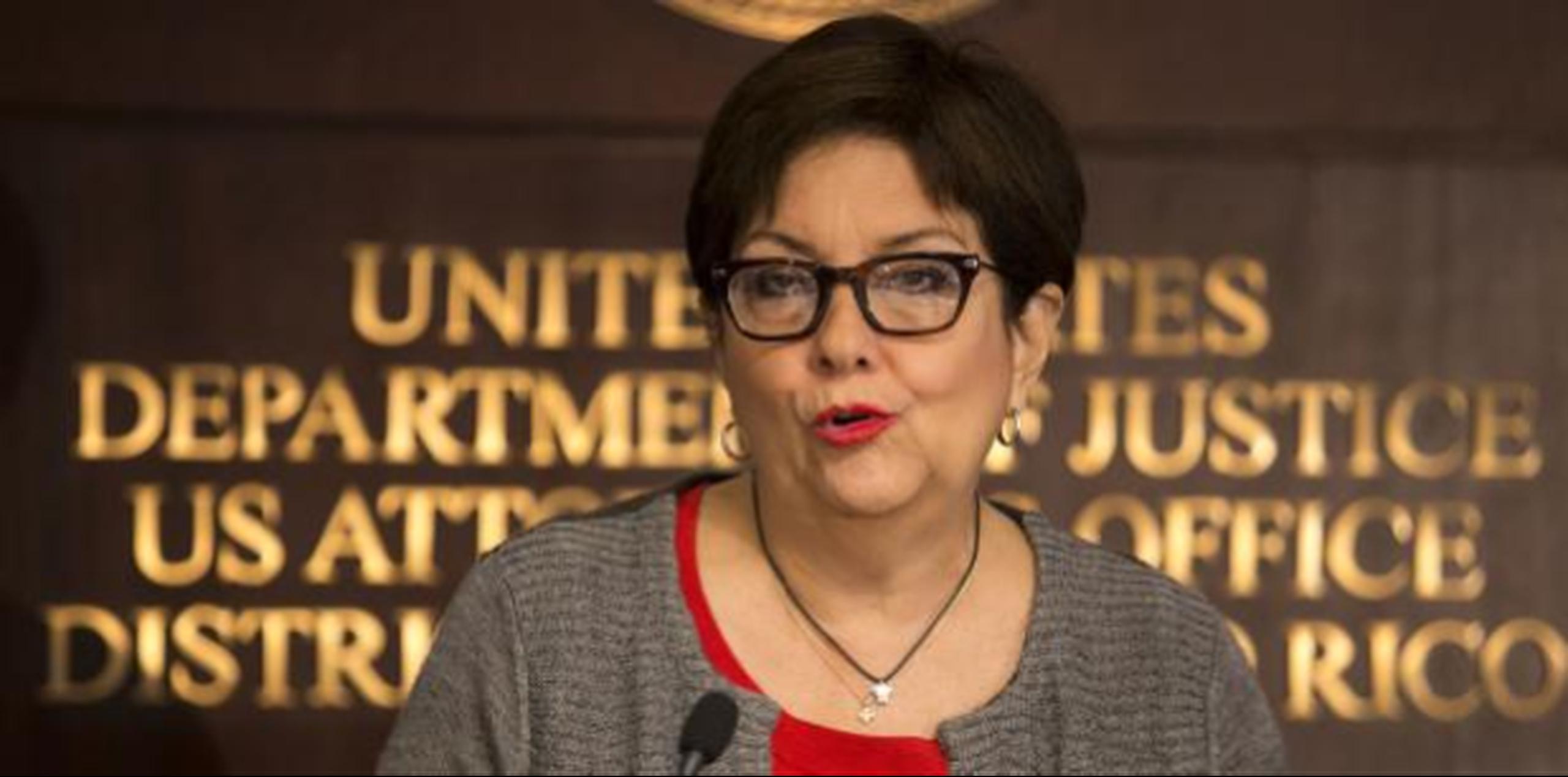 La fiscal Rosa Emilia Rodríguez Vélez, jefa de la Fiscalía Federal en Puerto Rico, anunció los cargos contra la pareja. (Archivo)