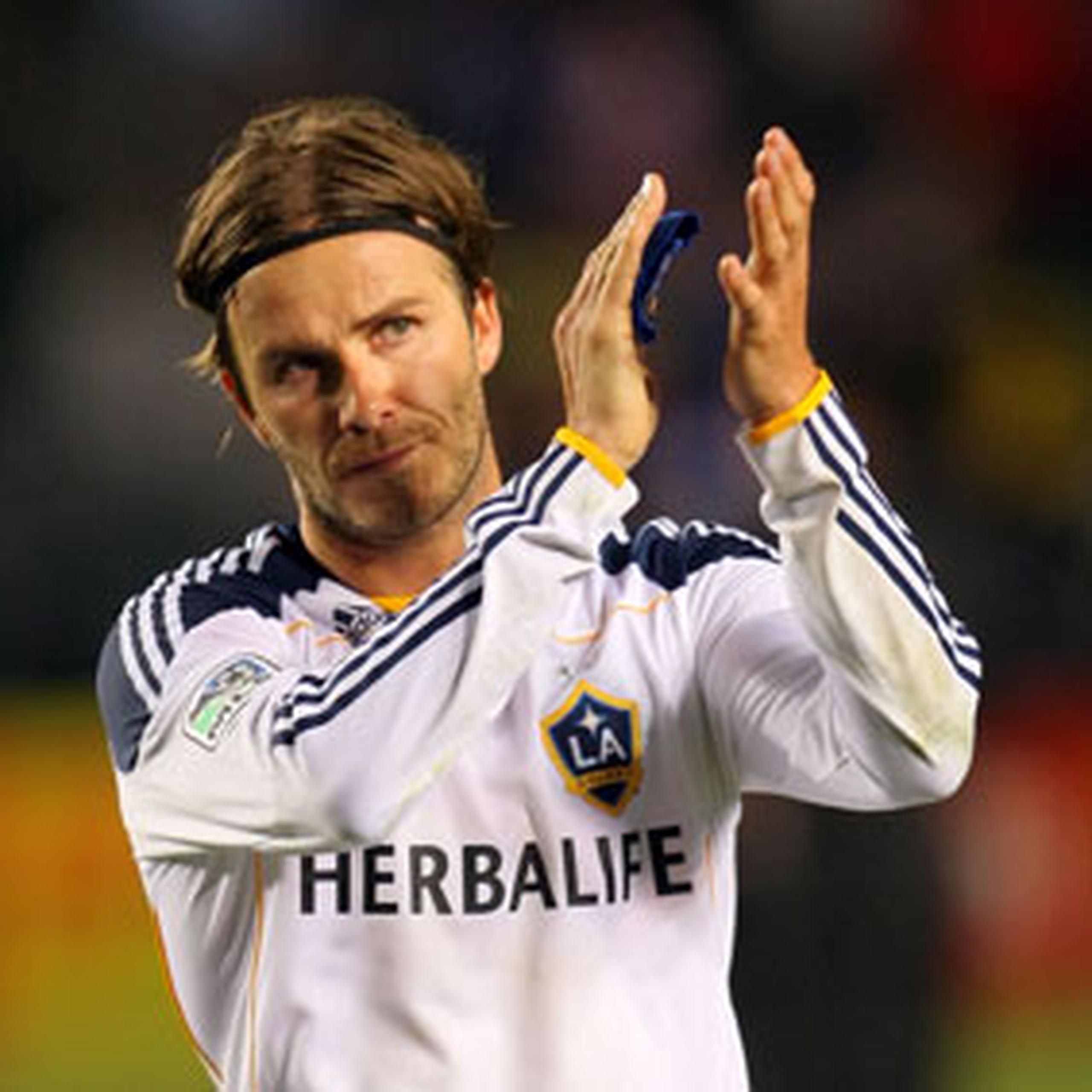 David Beckham jugará el sábado su último partido oficial con el Galaxy, la final de la MLS contra Houston.(AFP/Victor Decolongon)