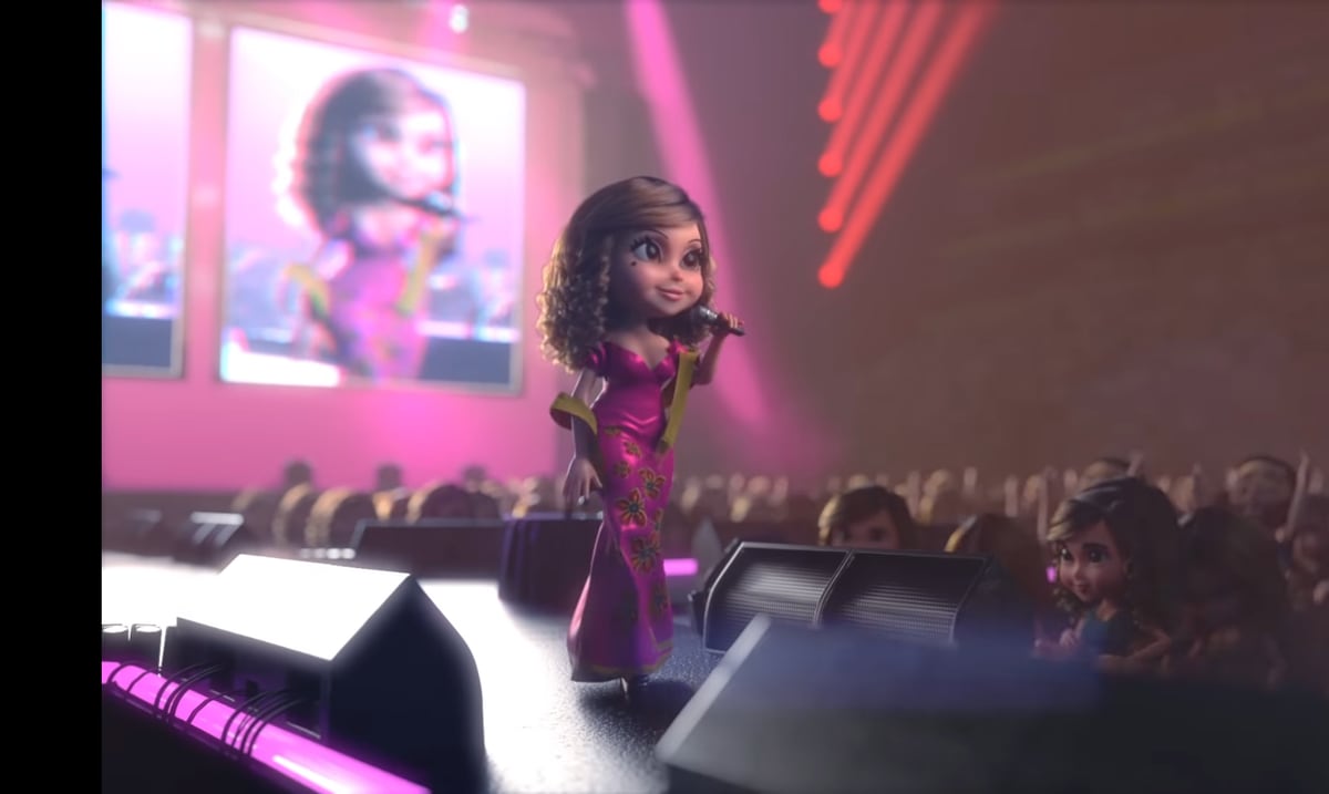 Jenni Rivera appears as an animated doll in the video of her new song