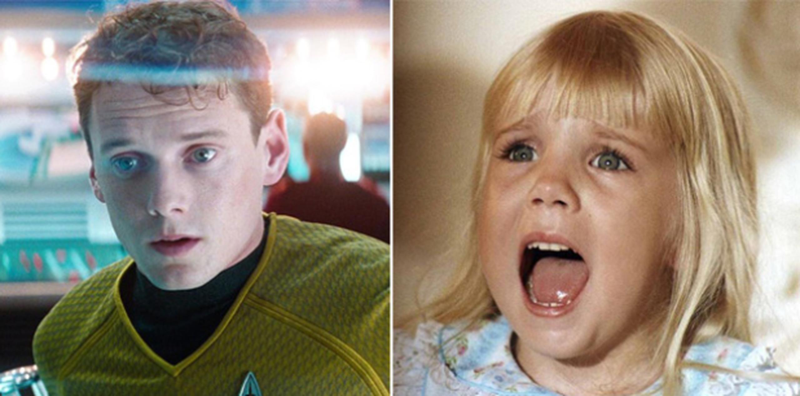 Anton Yelchin en "Star Trek" y Heather O'Rourke en "Poltergeist". (MGM / Paramount Pictures)