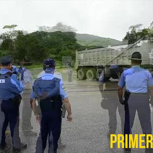 La Policía ayudó con la entrada de camiones al vertedero de Peñuelas