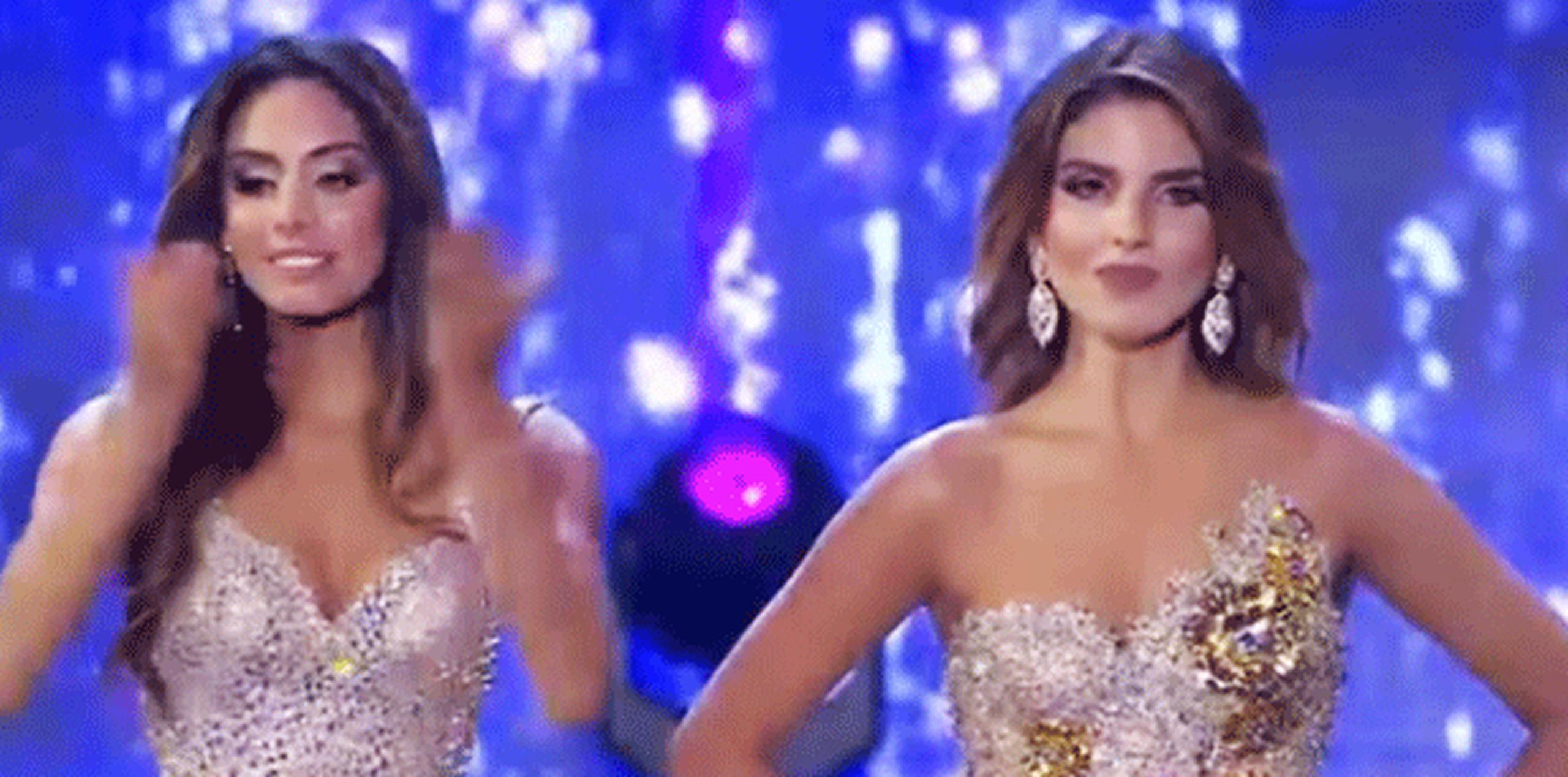 La última reina que ha acaparado la atención de las redes sociales es Miss Bogotá, Vanessa Domínguez, a la derecha. (Captura / YouTube)