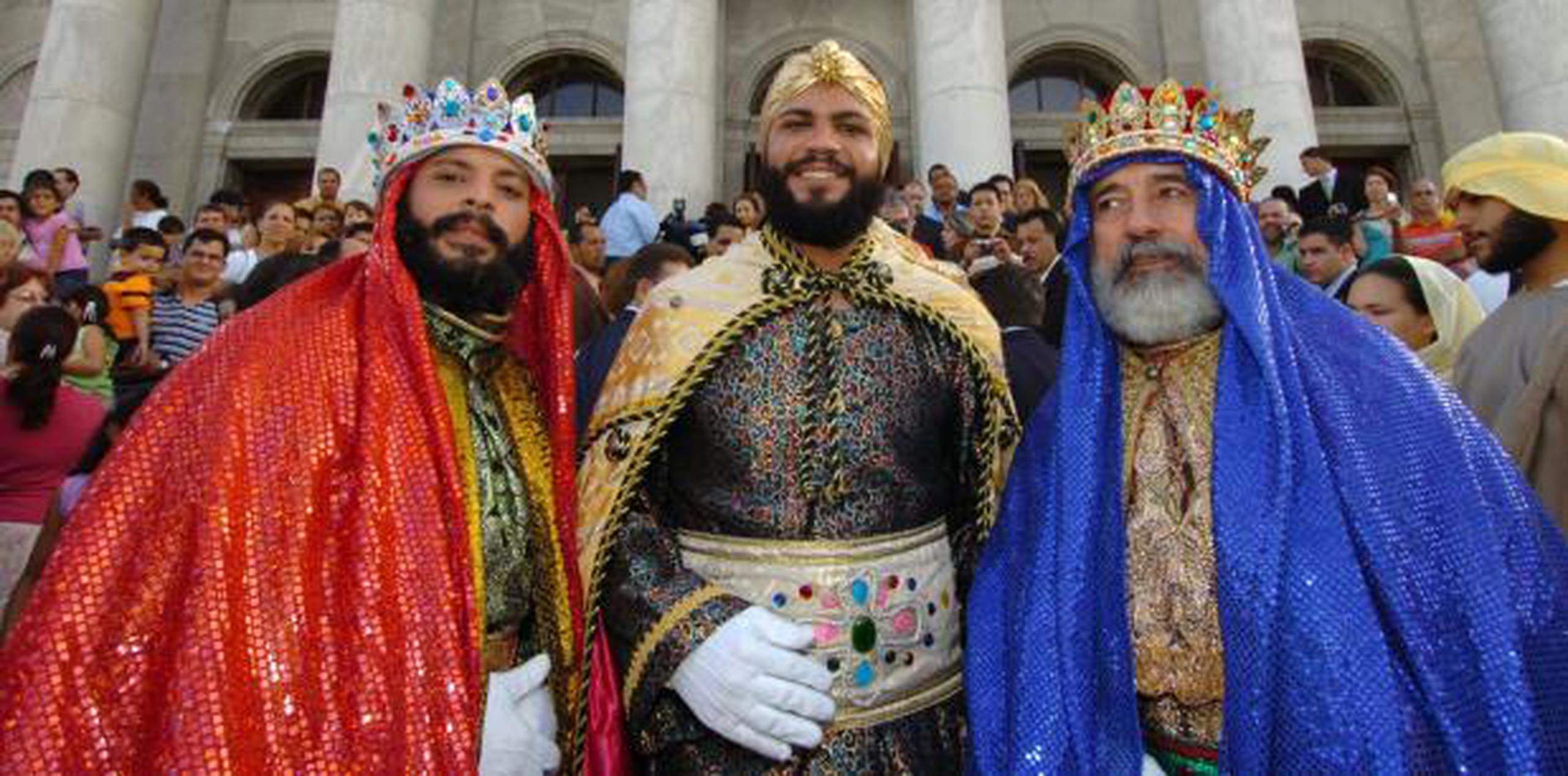 Los Reyes juanadinos durante una visita al Capitolio. (Archivo)