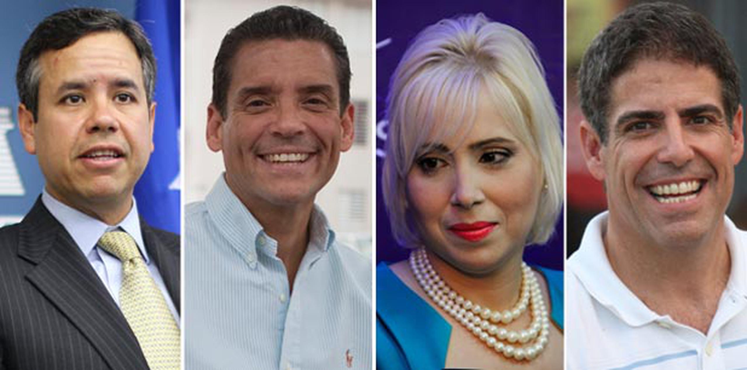 Miguel Romero, Leo Díaz, Kimmey Raschke y Roberto Arango son los que  compiten por  la silla San Juan por la Palma, con la esperanza de obtener la candidatura a alcalde en las elecciones de 2016. (Archivo)