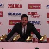 Messi recibe cuarta Bota de Oro