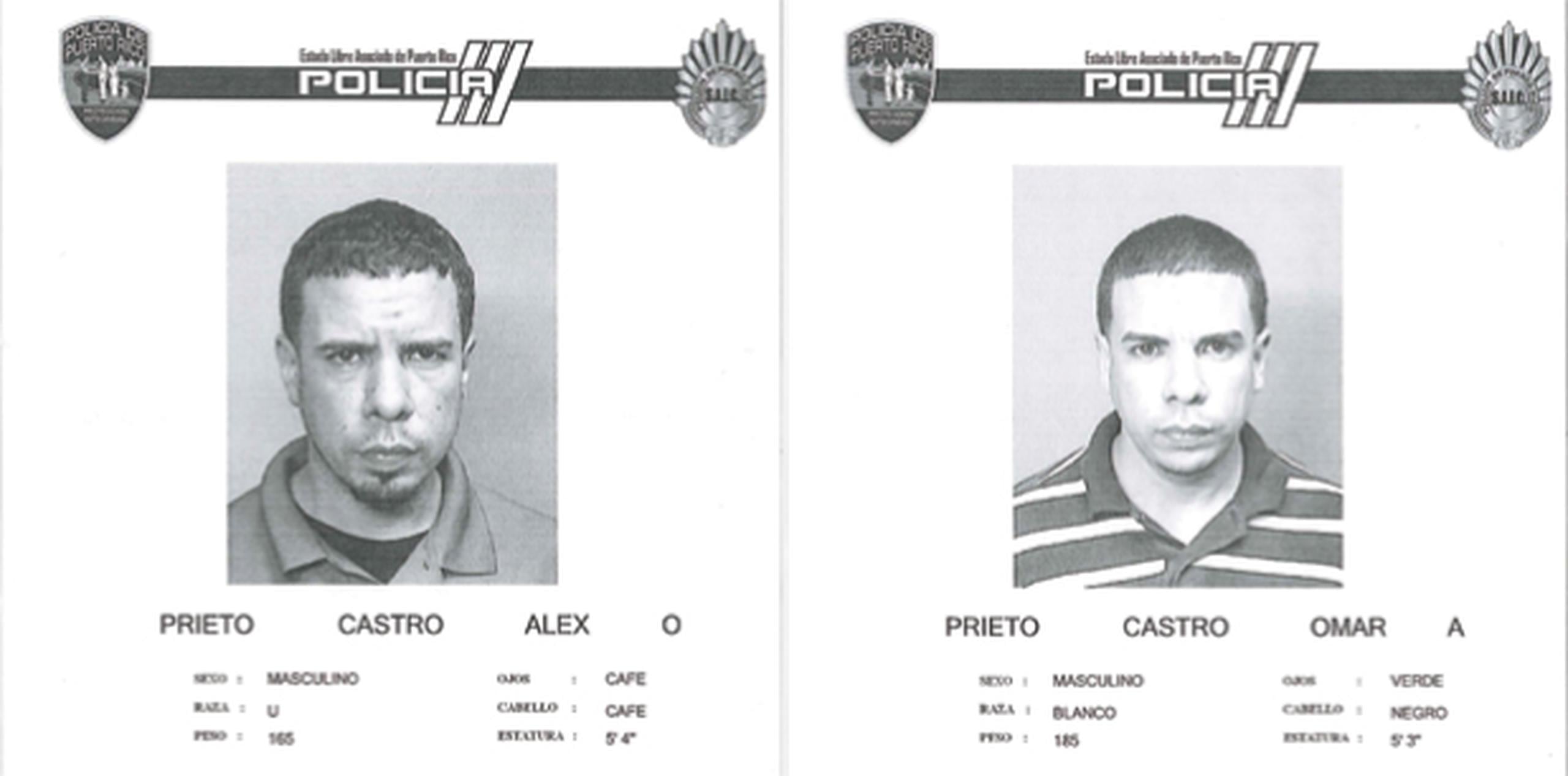 Los hermanos gemelos Alex y Omar Prieto Castro, que fueron asesinados en Dorado, tenían expediente criminal. (Suministrada)