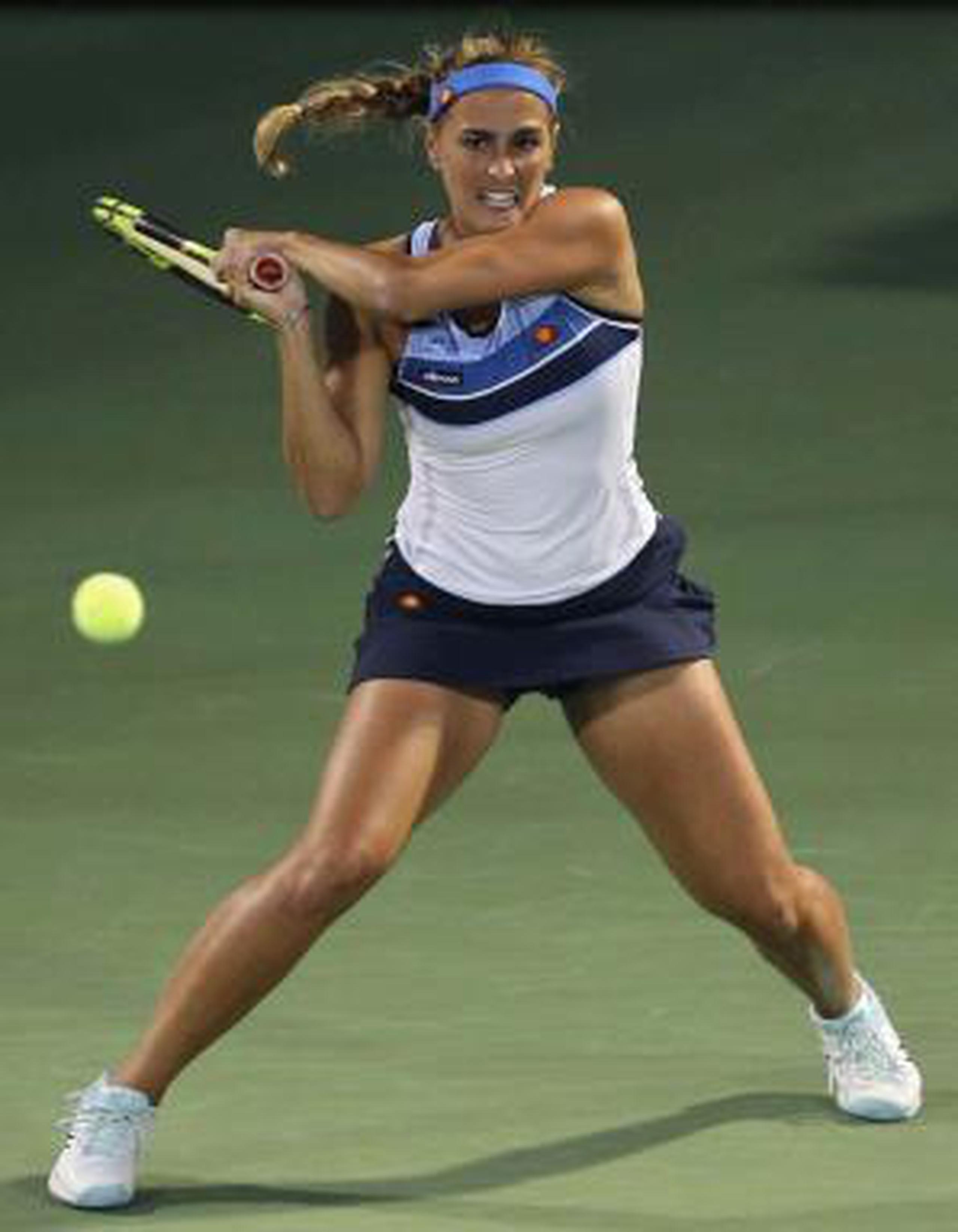 Mónica Puig ganó el primer set 6-1, pero perdió los restantes dos con marcador de 6-2 y 6-3. (AP)