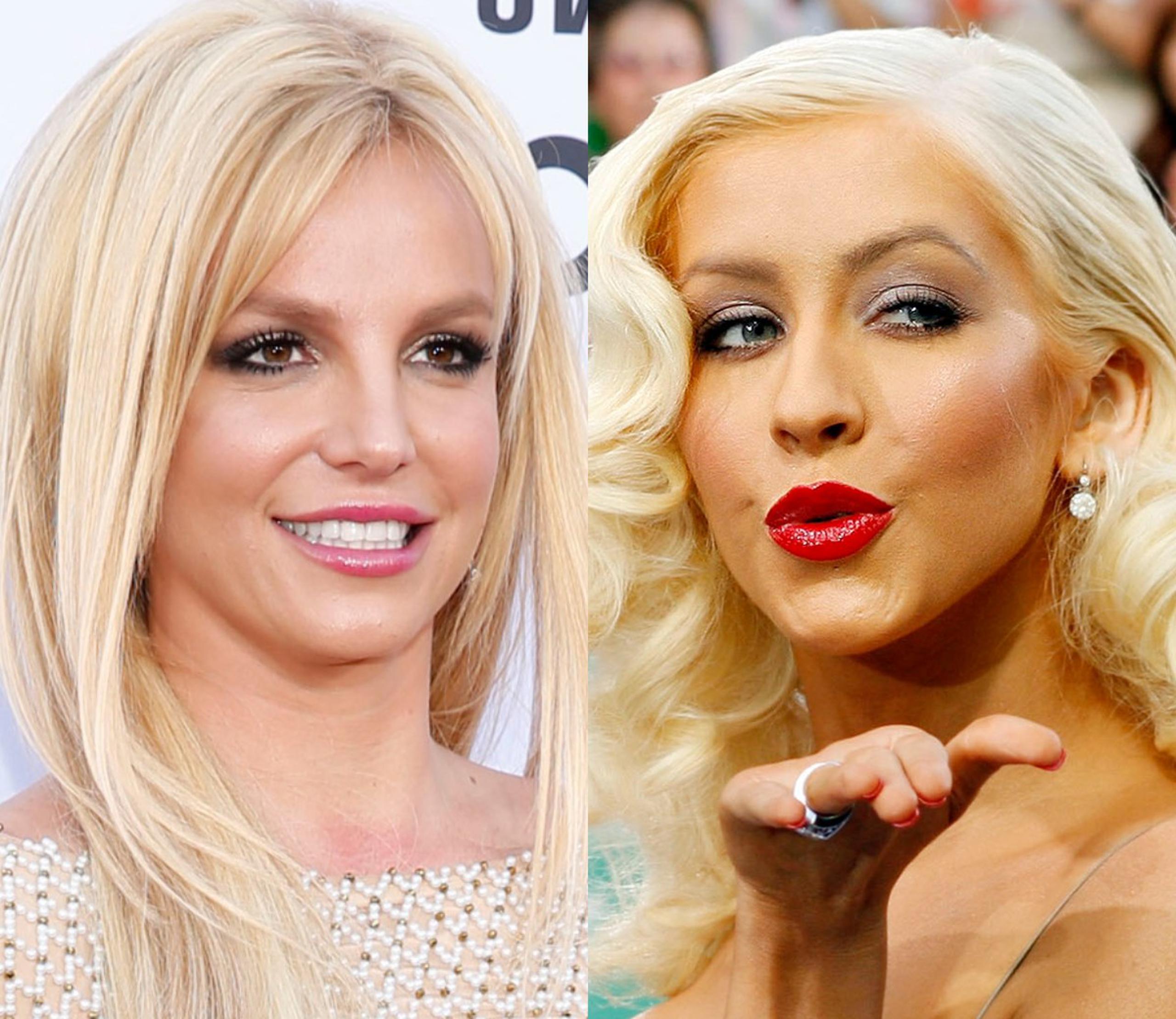 Christina Aguilera y Brietney Spears.