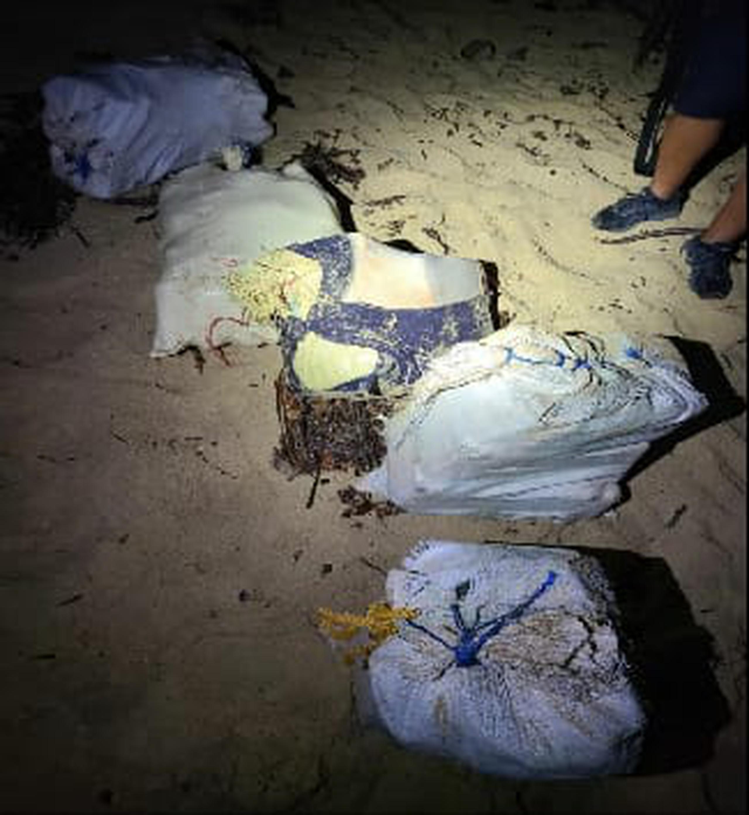 La Unidad Marítima de Vega Baja incautó un cargamento millonario de cocaína y marihuana mientras patrullaban por la playa Los Tubos en Manatí.