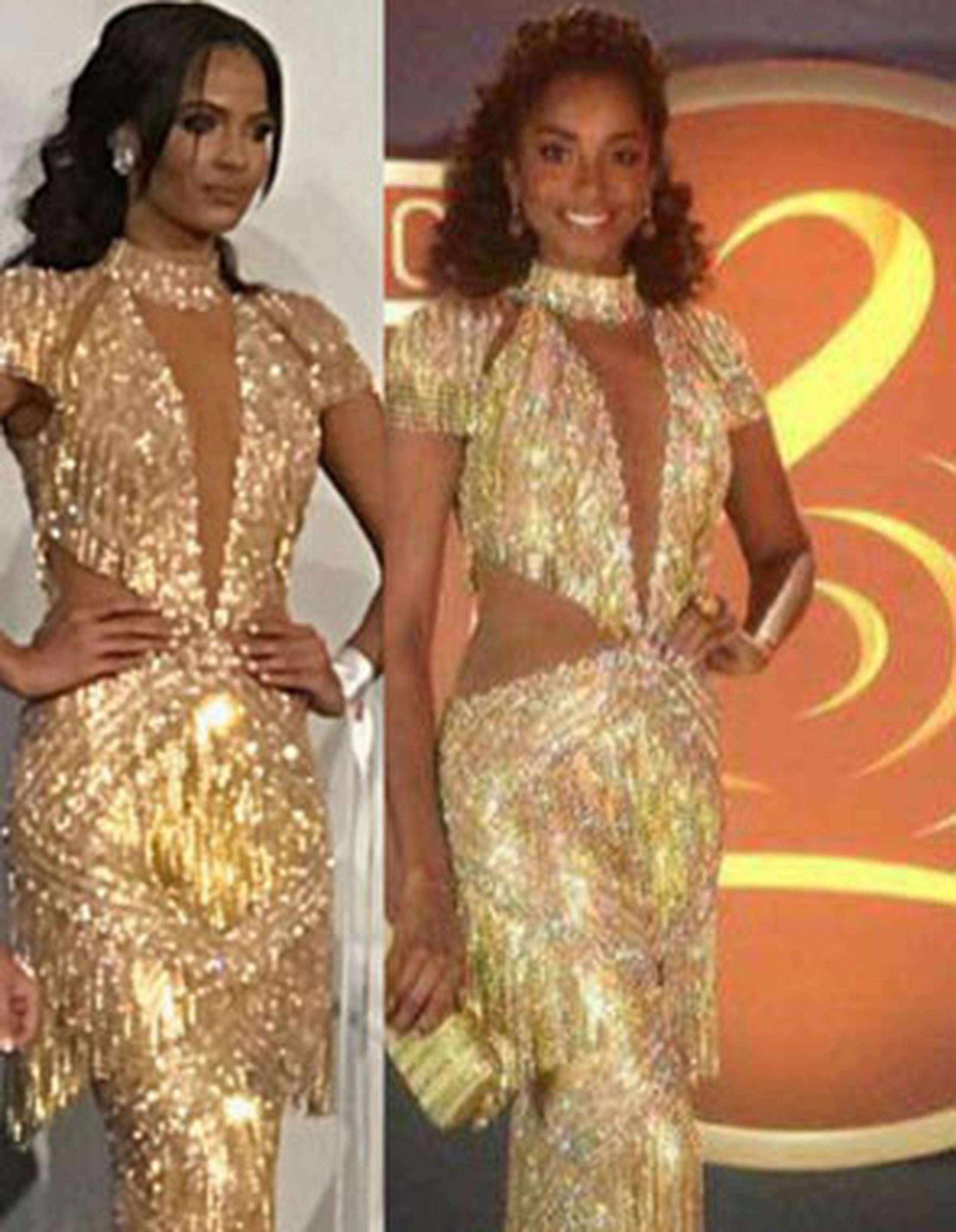 Miss Dorado, Kimberly Jiménez, lució el mismo vestido que usó la Miss Mundo dominicana, Yaritza Reyes, en la reciente edición de Premio Lo Nuestro. (Archivo)