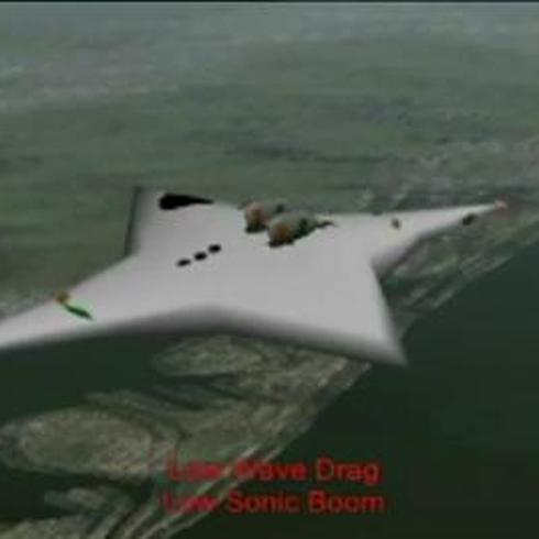 Avión que gira en el aire para alcanzar velocidades supersónicas
