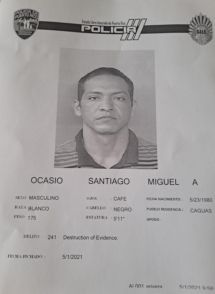 Miguel Ángel Ocasio Santiago fue acusado por el asesinato de su expareja, Andrea Ruiz Costas, de 35 años.