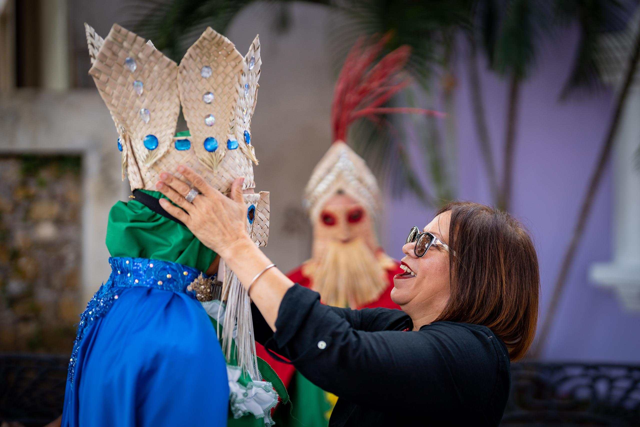 Sus Reyes Magos petateros son otras de las piezas emblemáticas de la maestra artesana.