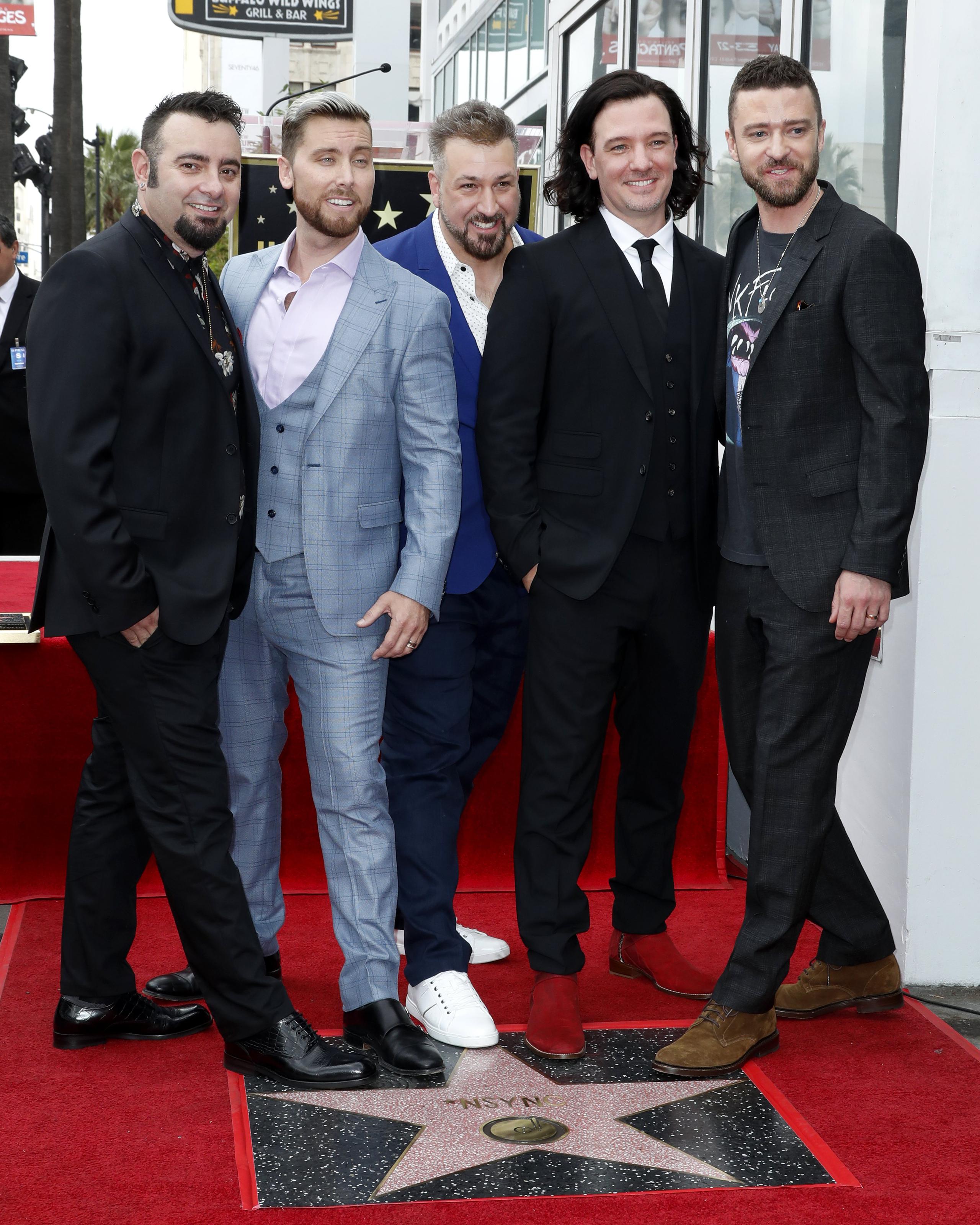 Chris Kirkpatrick), Lance Bass, JC Chasez, Joey Fatone y Justin Timberlake

