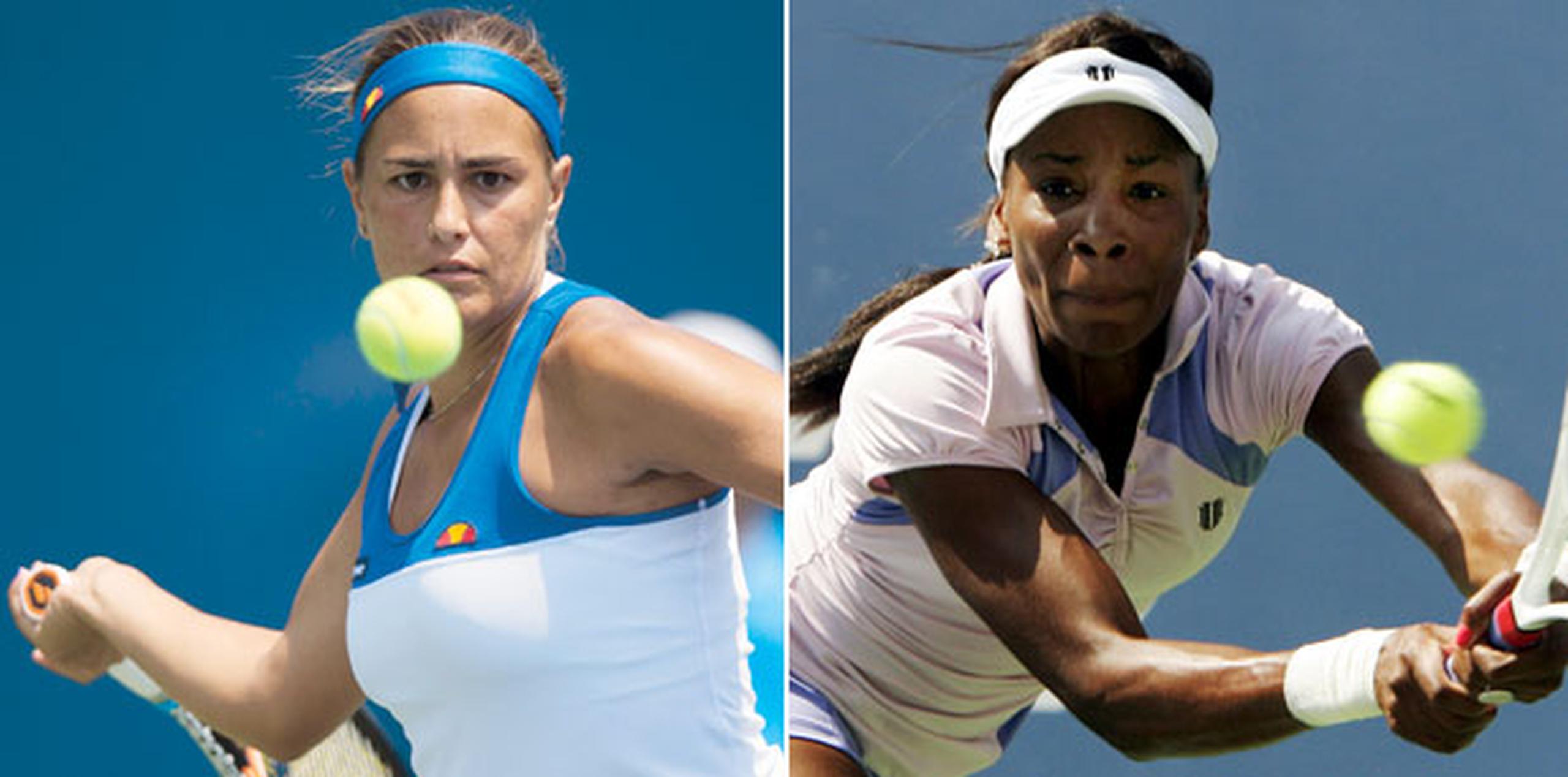 Puig (izquierda) ocupa la posición 85 en el ranking mundial de la Asociación de Tenis de Mujeres (WTA, por sus siglas en inglés), mientras que Williams es número 23. (Archivo)