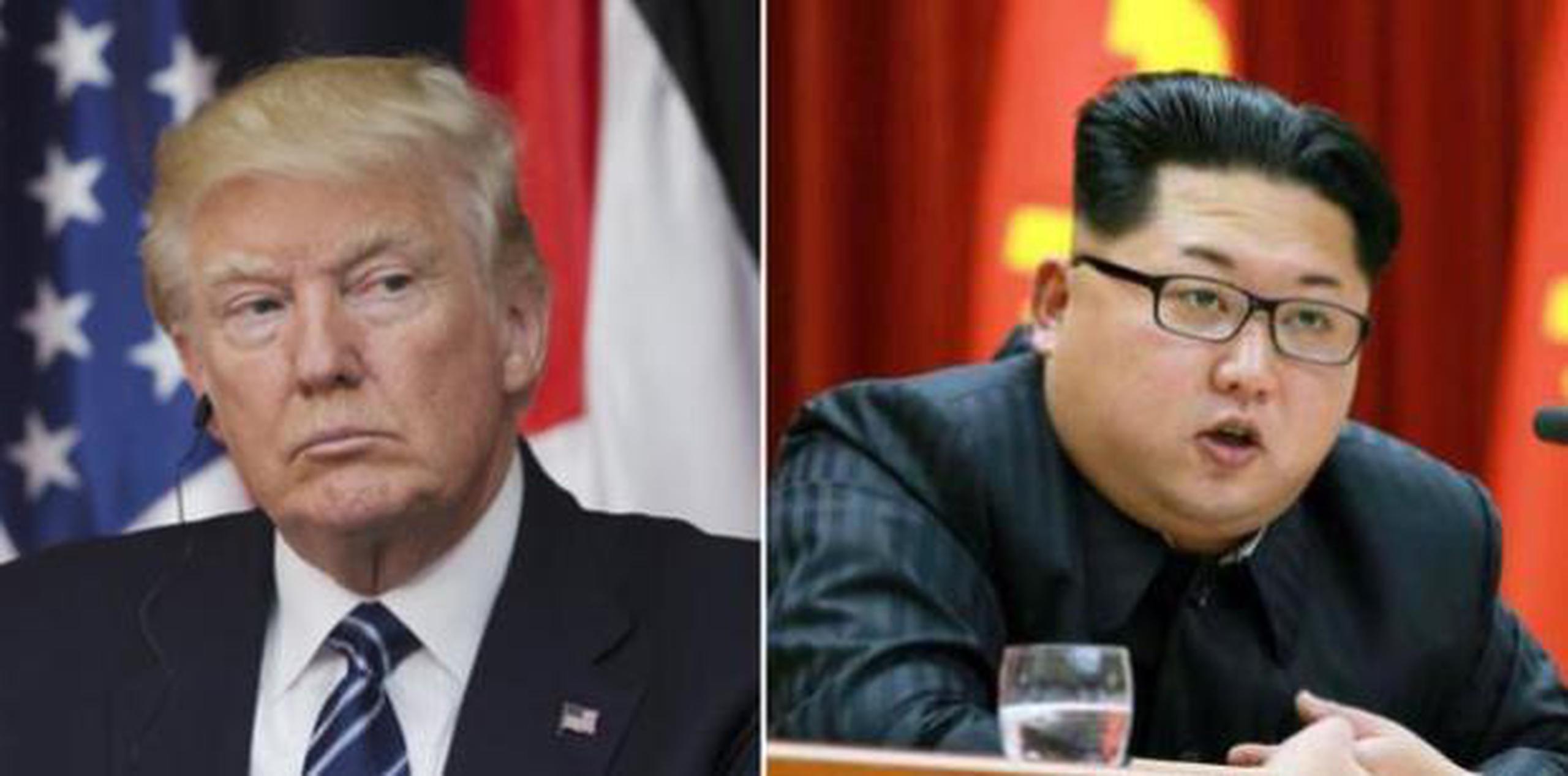 Donald Trump, presidente de Estados Unidos, y Kim Jong-un, líder de Corea del Norte. (Archivo)
