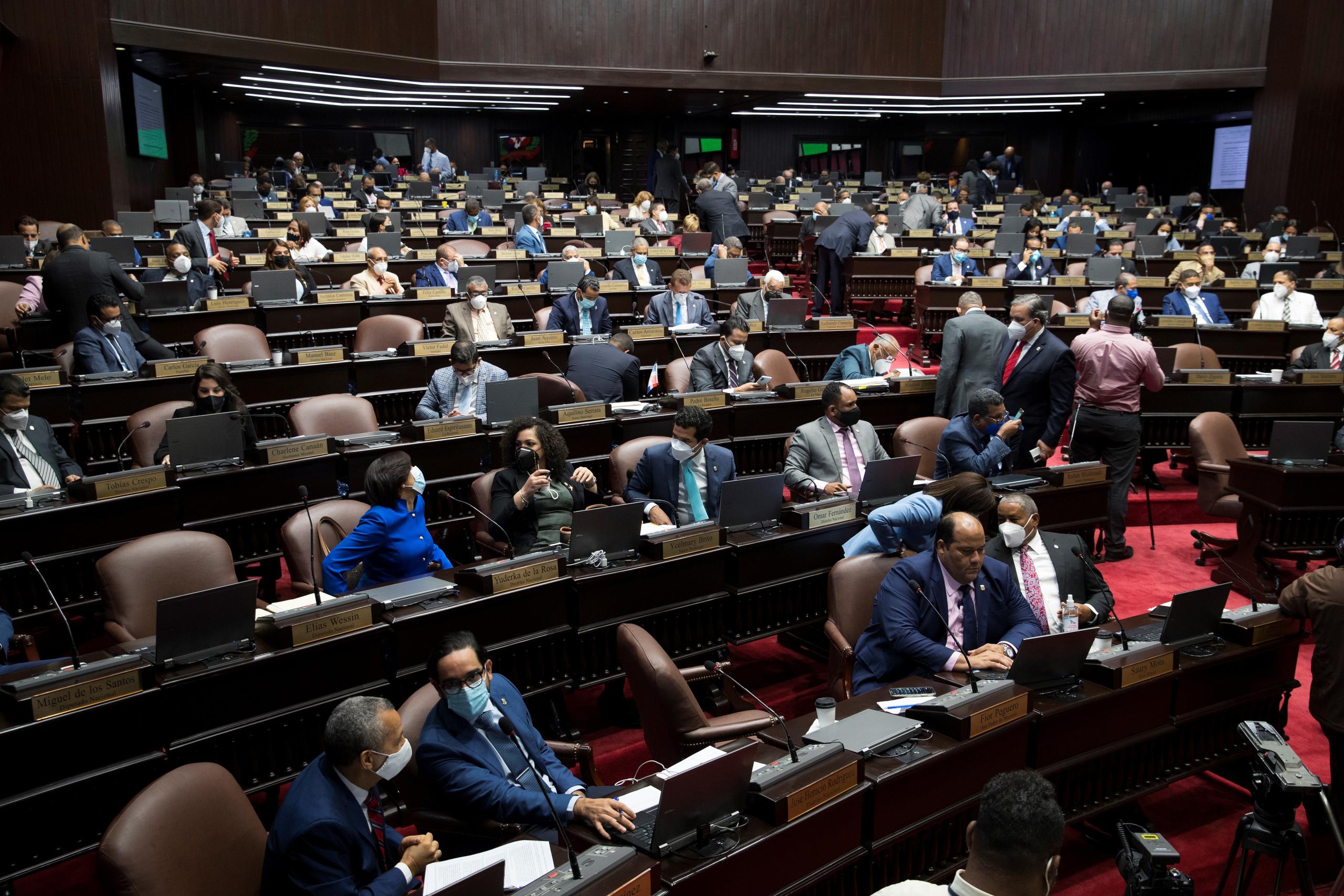 Una sesión de la Cámara de Diputados en Santo Domingo.
