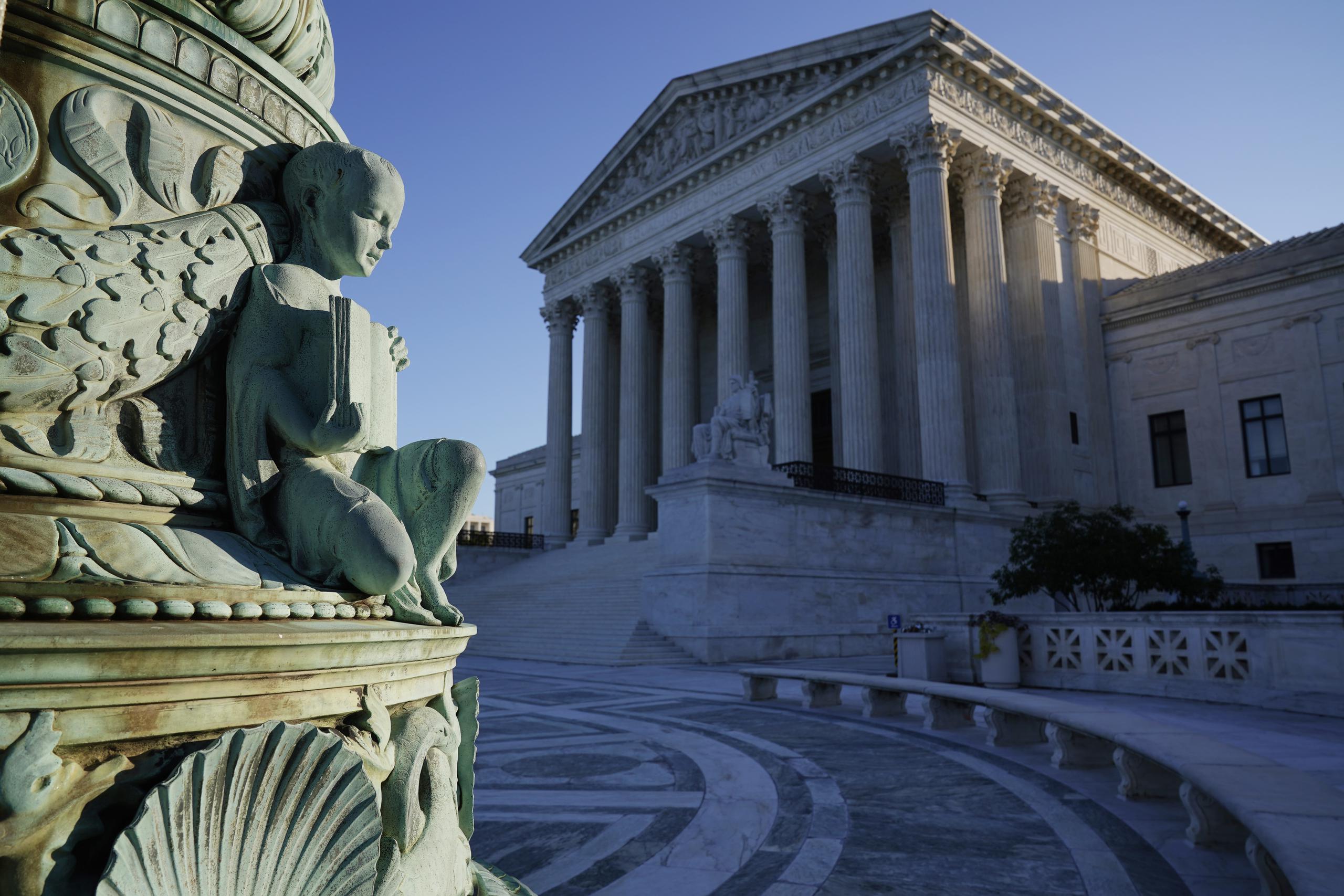 La fachada de la Corte Suprema, en Washington.