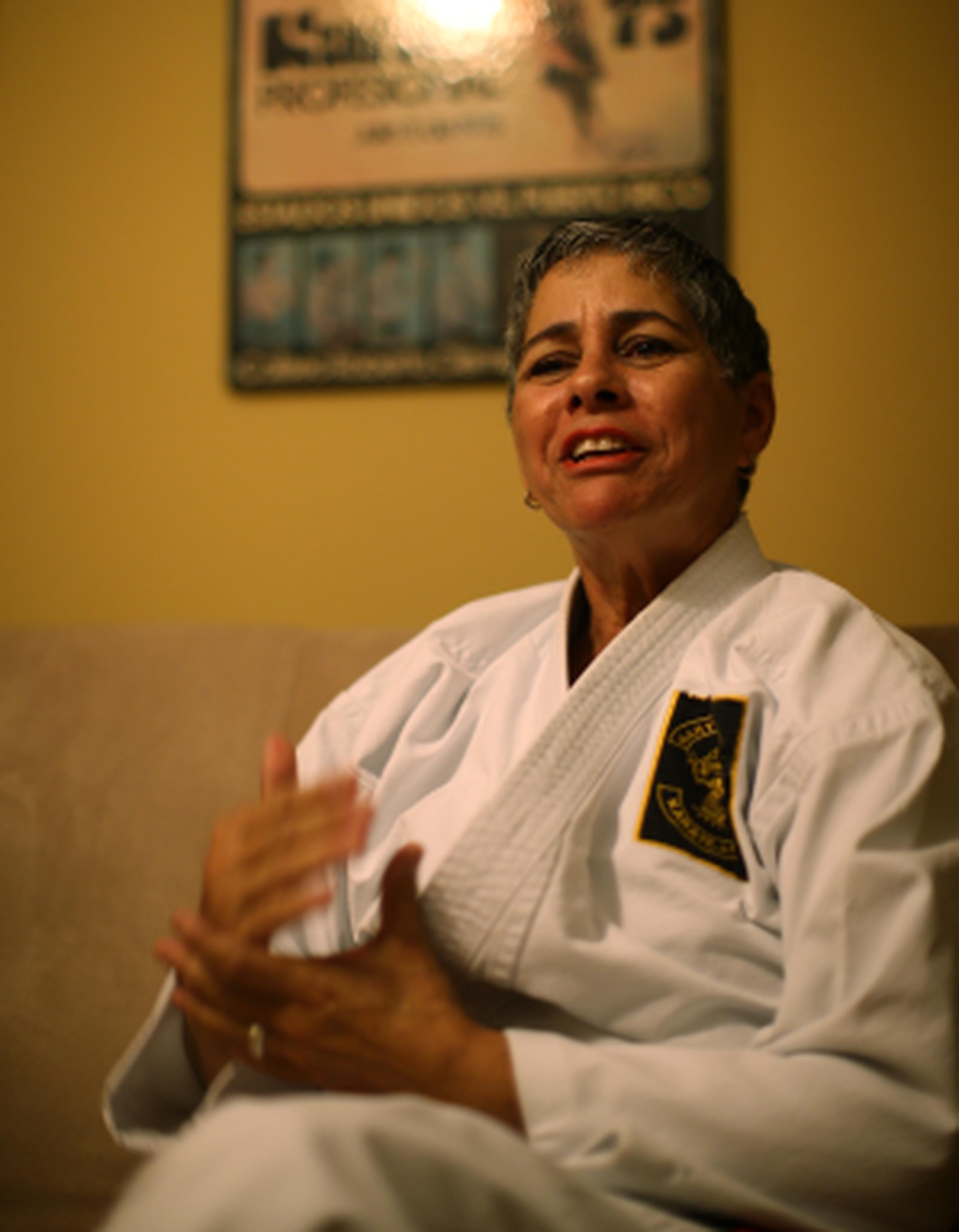 Según Rodríguez, su afán por el karate nació en su adolescencia producto de la necesidad de defenderse ella como mujer o ayudar a otros. (jose.candelaria@gfrmedia.com)