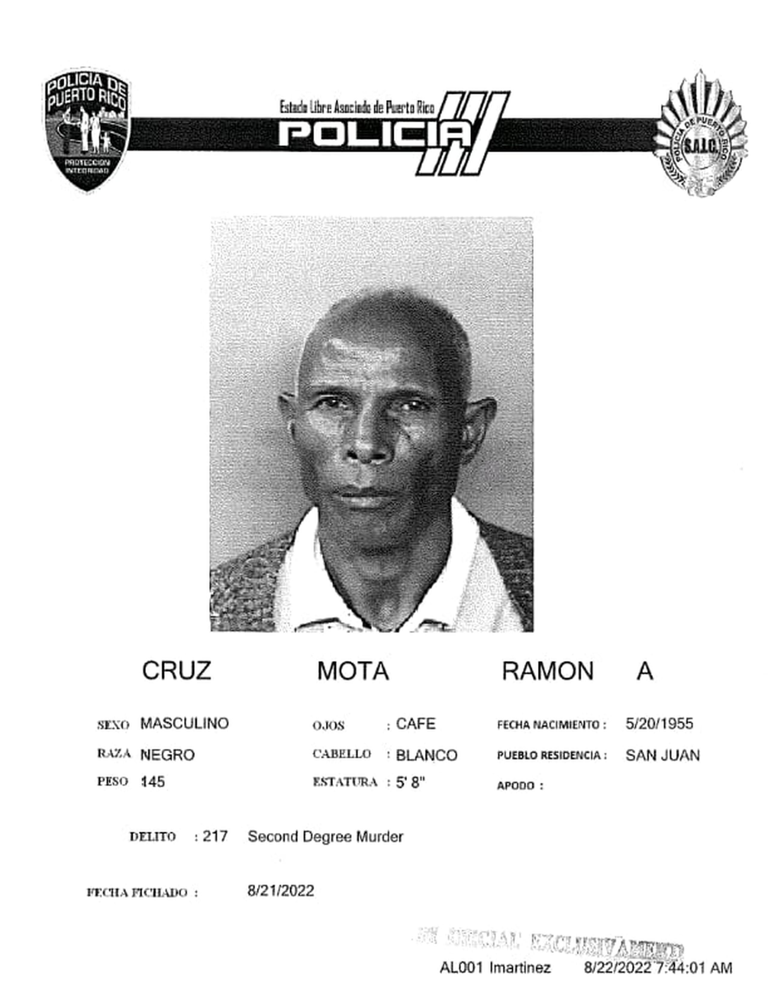 Ramón A. Cruz Mota fue acusado por apuñalar a su vecino en Puerto Nuevo.