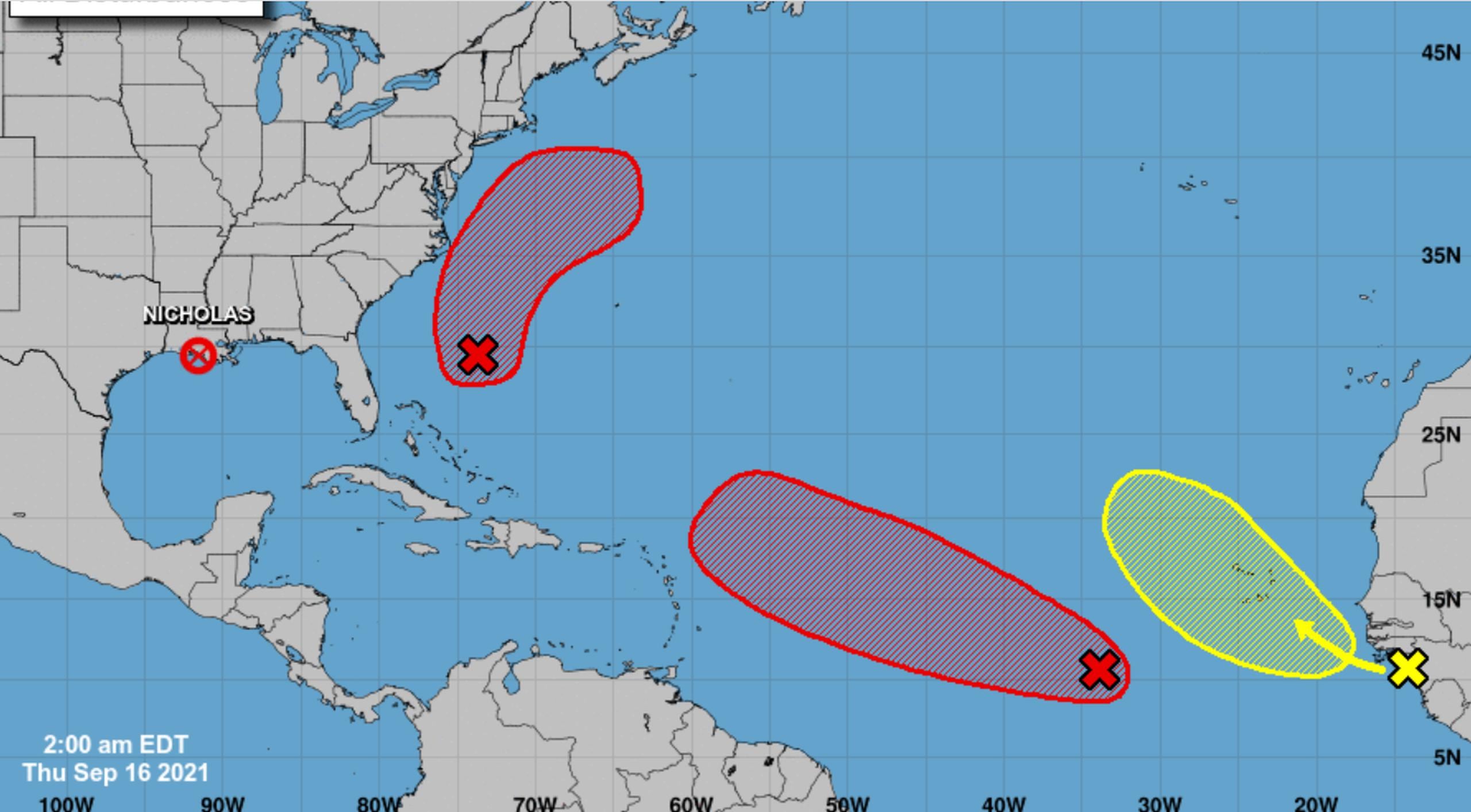 La agencia pronostica que el sistema se moverá hacia el oeste al oeste-noroeste a través del Atlántico tropical durante los próximos días.