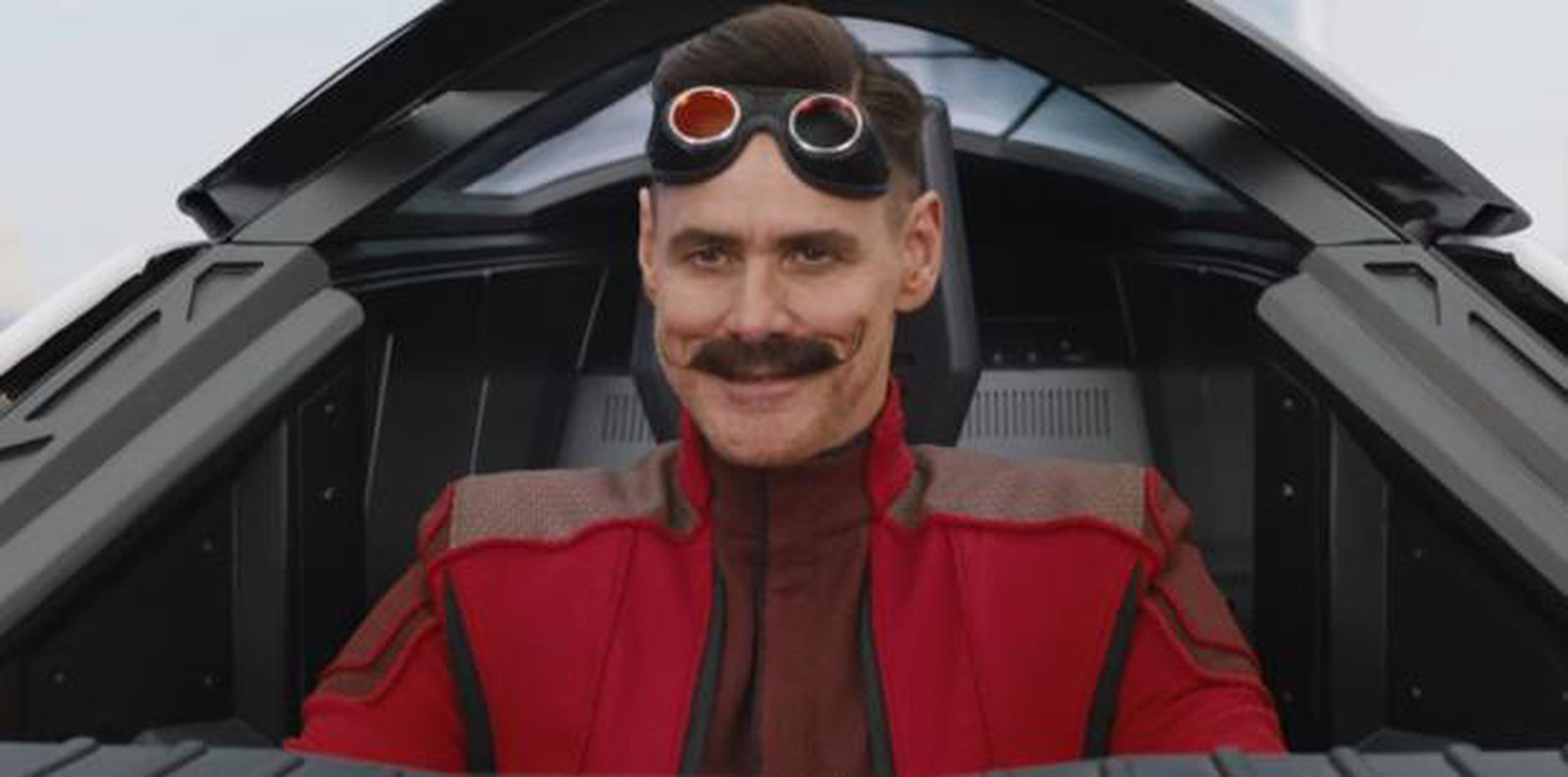 Jim Carrey como el villano Dr. Robotnik. (YouTube / Paramount Pictures)