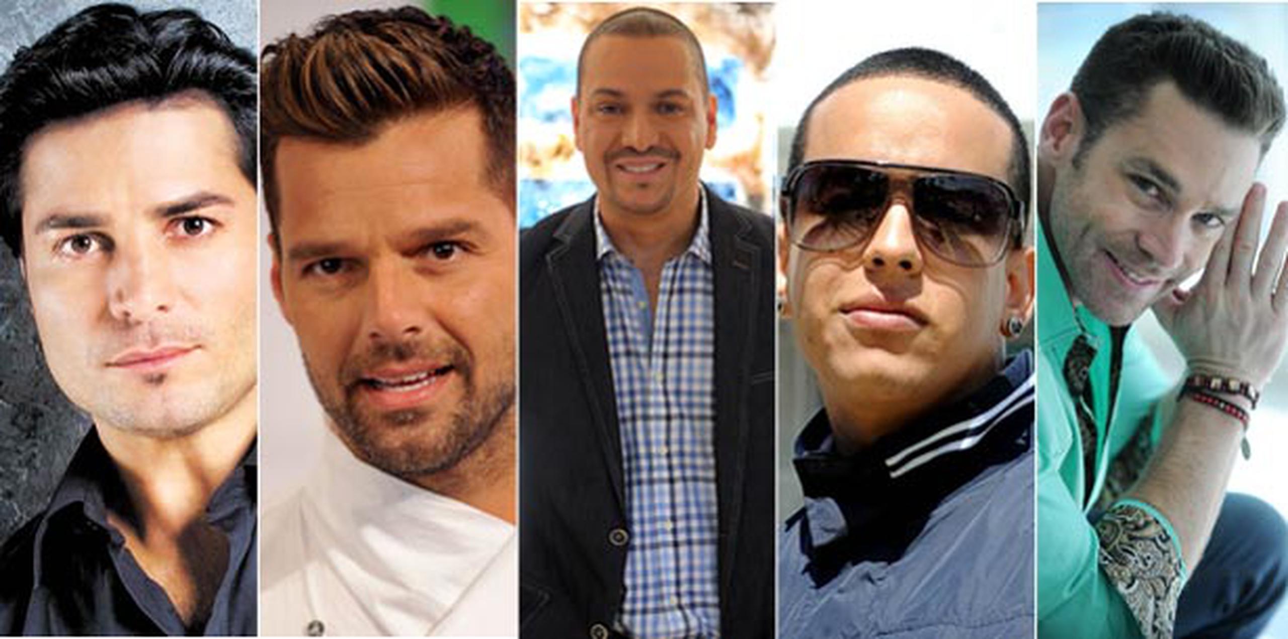Chayanne, Ricky Martin, Víctor Manuelle, Daddy Yankee y Jaime Mayol son los artistas boricuas más sexys. (Archivo)