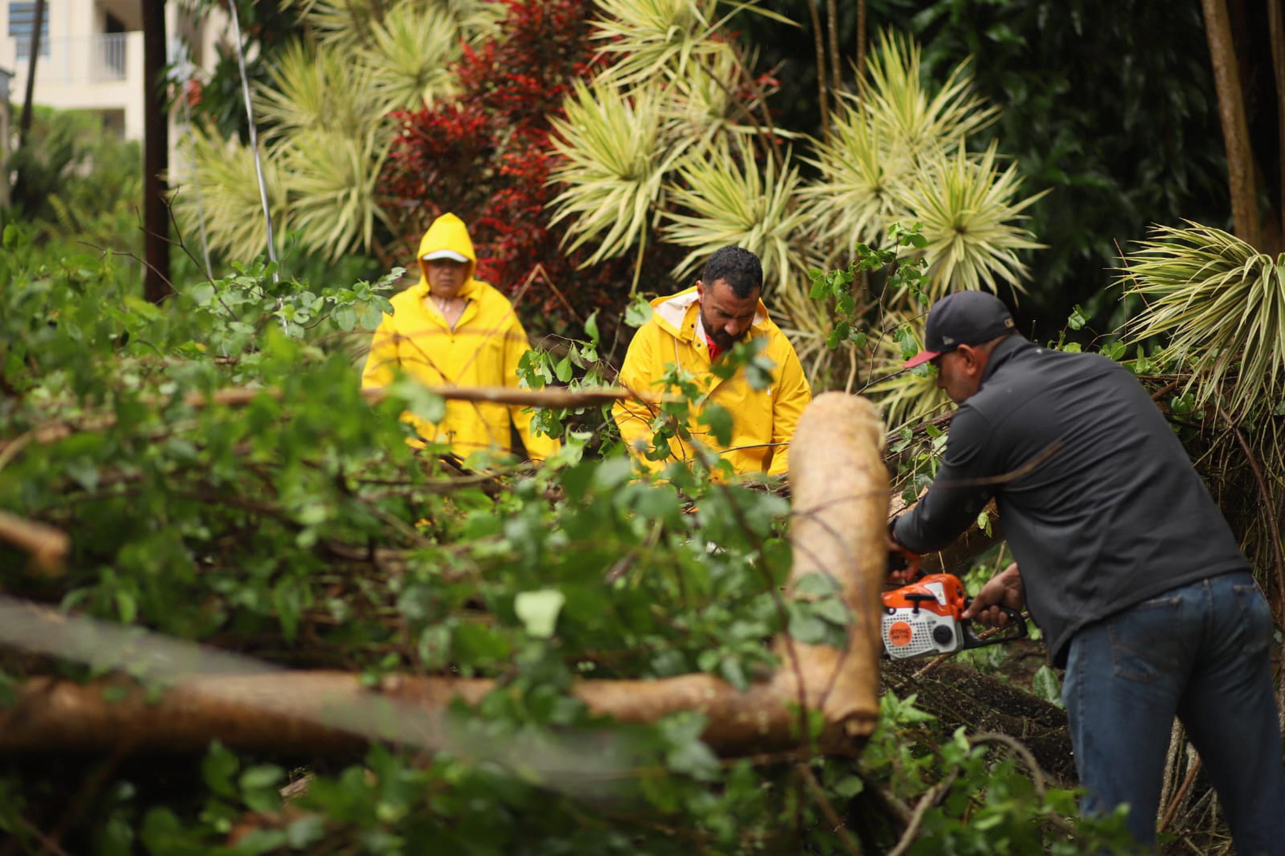 El alcalde de Guayama, O’brain Vázquez Molina, indicó que decenas de familias quedaron incomunicadas por carreteras afectadas por árboles caídos.
