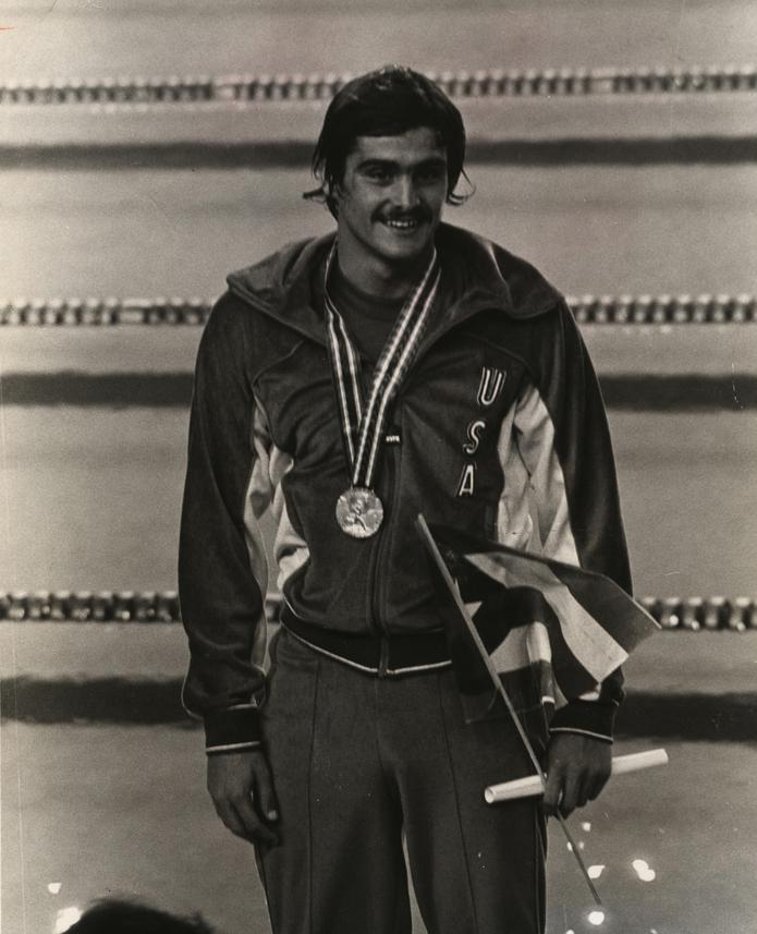jesus cheyenne vassallo con la medalla de oro obtenida en los juegos panamericanos celebrados en san juan, puerto rico. natacion. archivo historico. 07/08/79. 