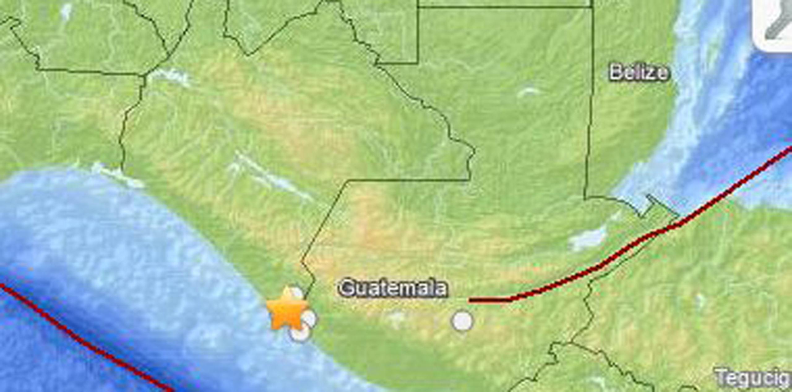 El epicentro estuvo ubicado cerca de la frontera con Guatemala. (usgs.gov)
