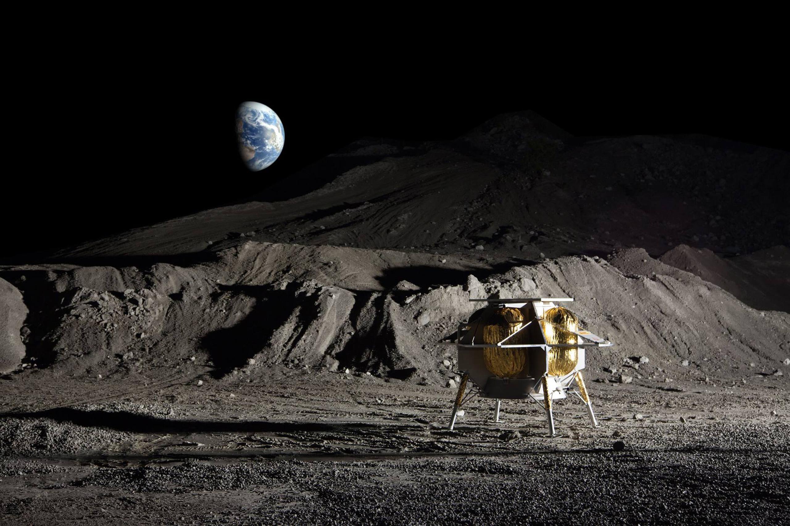 El módulo de aterrizaje lunar, llamado Peregrine, no llevará a nadie a bordo, pero transportará cinco instrumentos científicos de la NASA, que quiere estudiar el entorno lunar como preparación para sus misiones tripuladas Artemis.