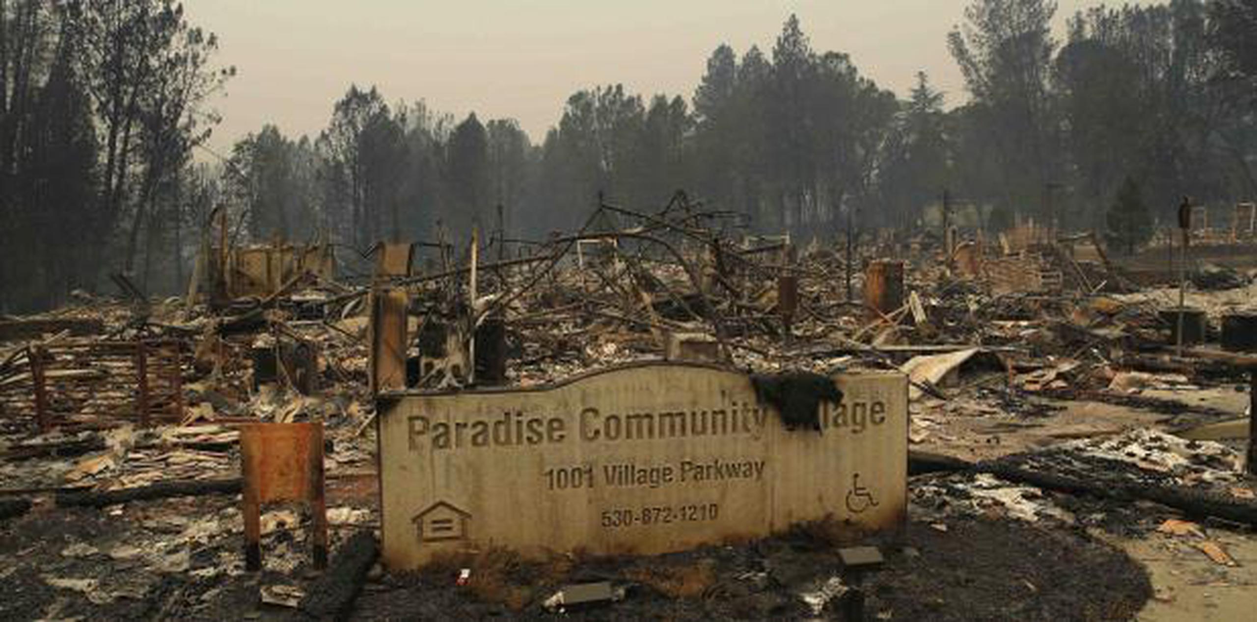 El incendio en el norte de California arrasó la ciudad de Paradise. (AP / John Locher)
