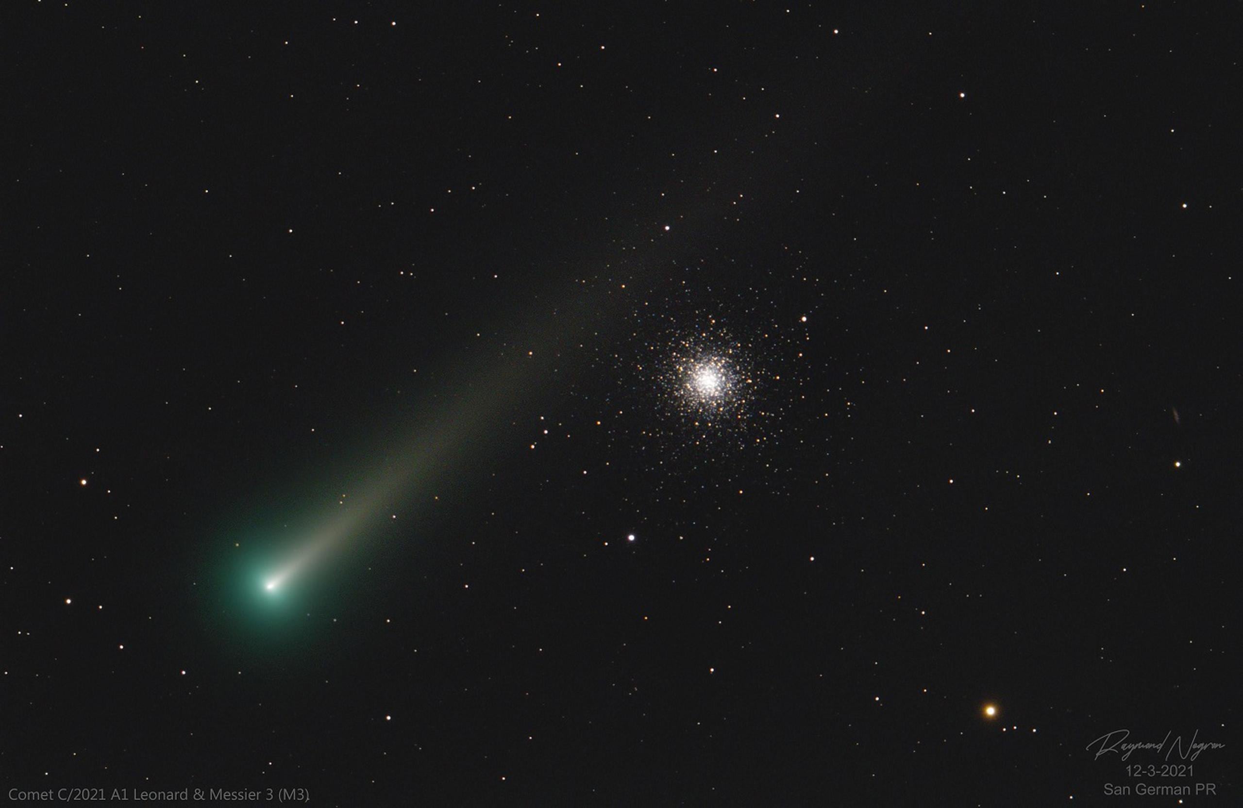 Durante su mayor aproximación a la Tierra, el cometa Leonard estará pasando a una distancia de 21,687,279 millas de nuestro planeta.