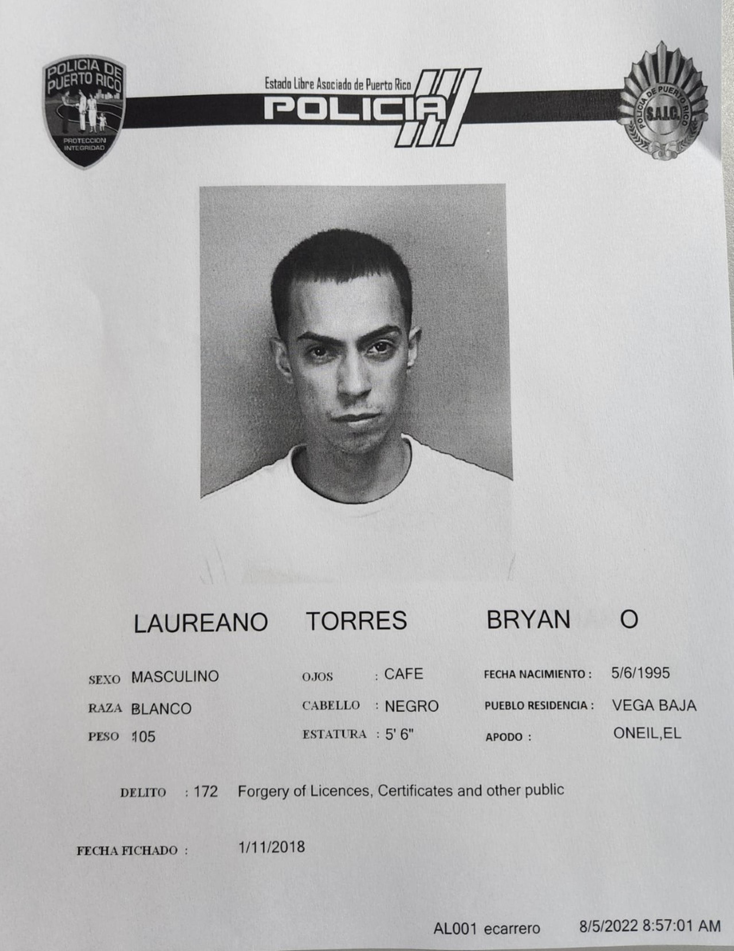 Bryan O. Laureano Torres fue asesinado a balazos en Barceloneta.