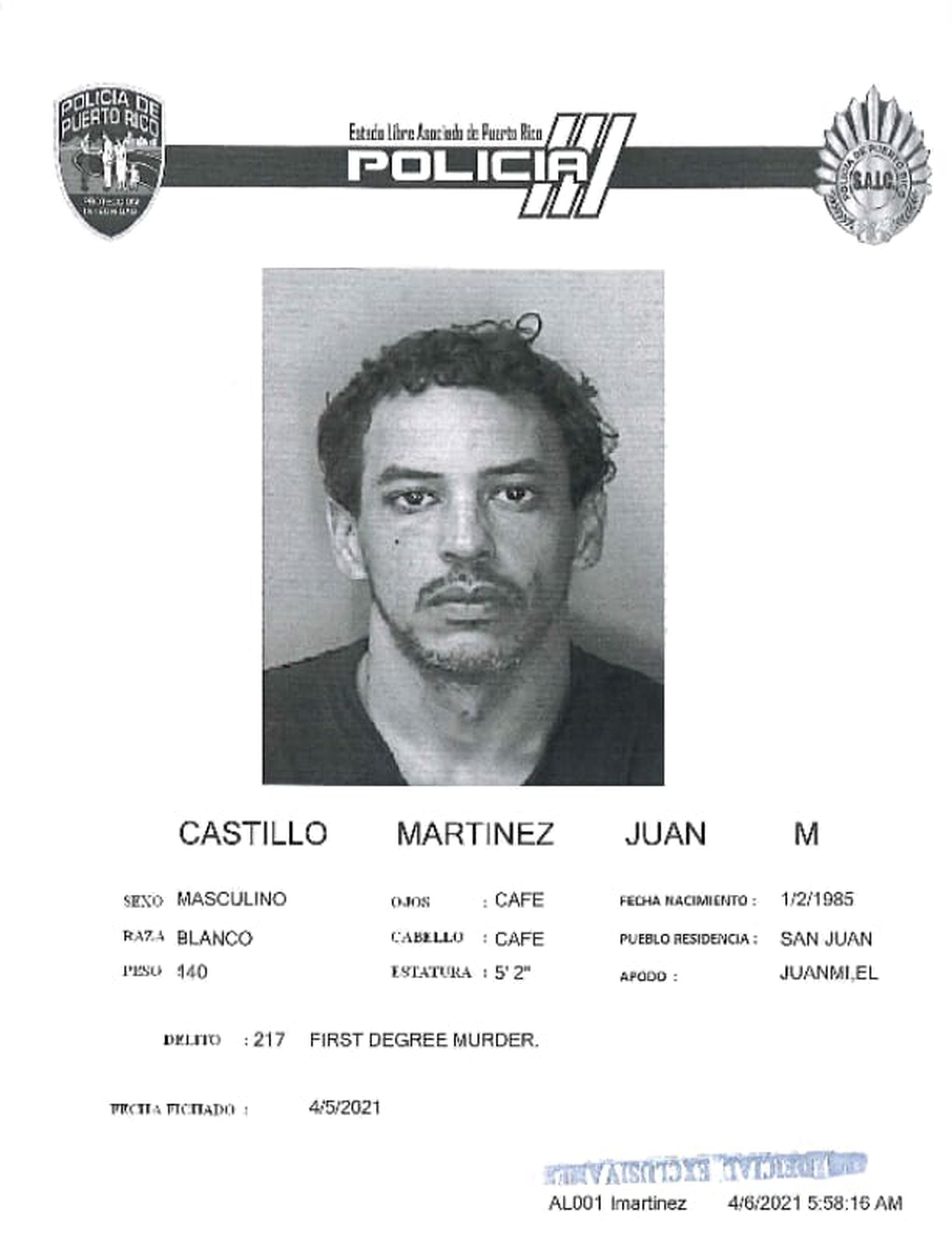 Juan M. Castillo Martínez, de 36 años, fue ingresado en prisión junto a Jacklyn H. Lugo Colón, de 23 años, tras ser acusados por el crimen de una empleada del motel Yess, en Carolina.