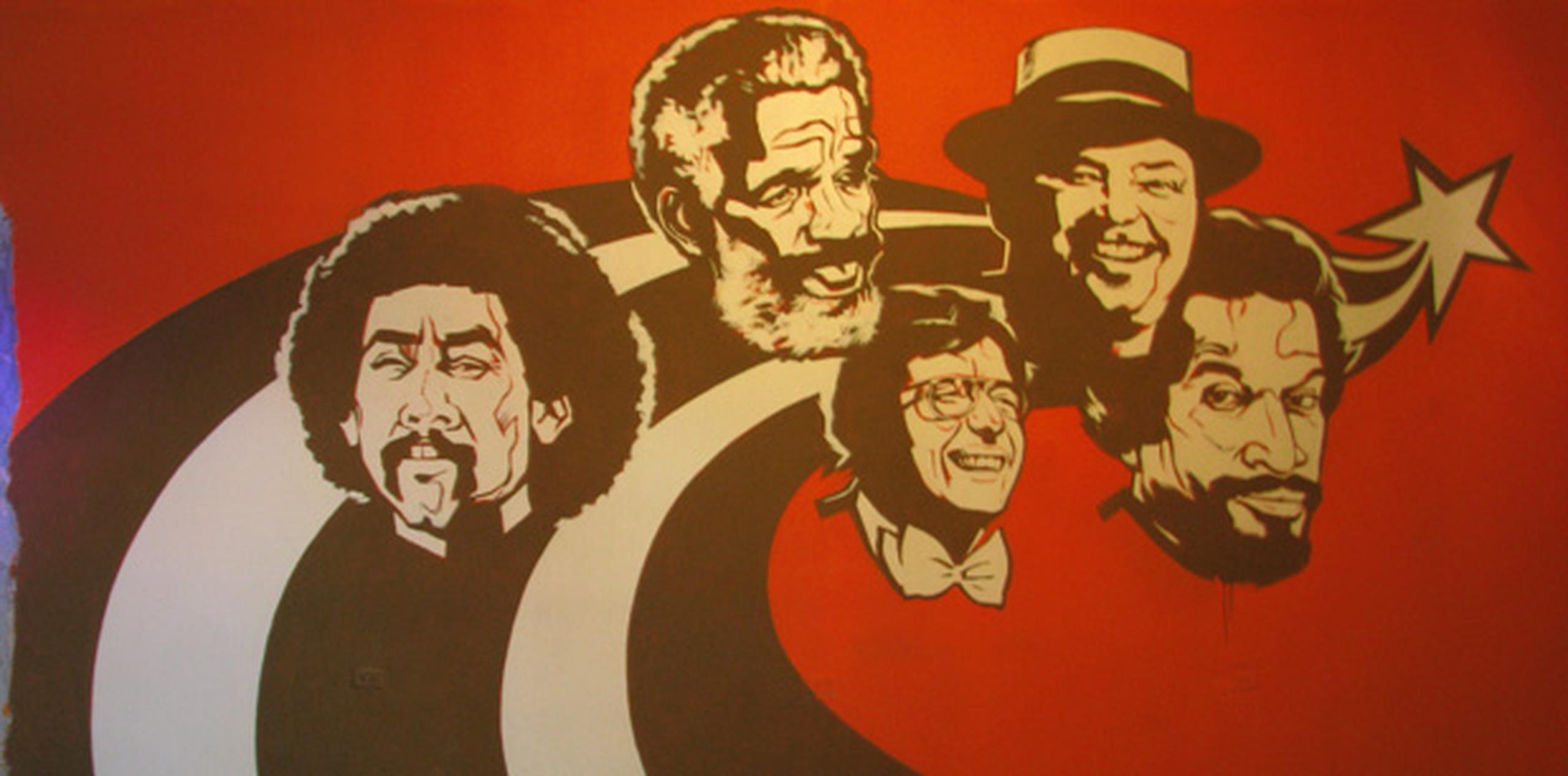 El mural también cuenta con los retratos de Chamaco Ramírez, Héctor Lavoe, Marvin Santiago y Pete “el Conde” Rodríguez. (Suministrada)