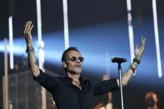 El músico y cantante puertorriqueño Marc Anthony se presentó el viernes en Cornellá con su espectáculo "Pa´lla voy".