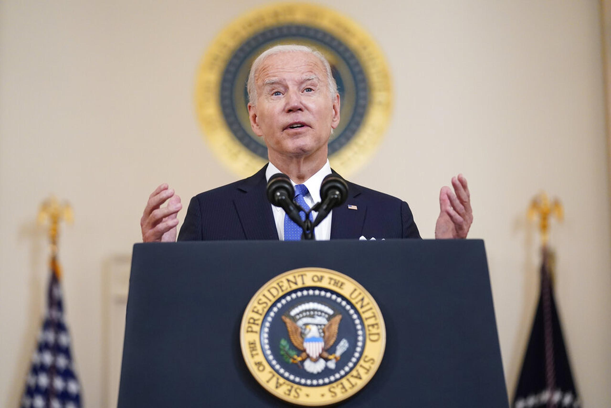El presidente Joe Biden habló en la Casa Blanca luego de que el Tribunal Supremo anulara Roe v. Wade.