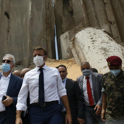Así llegó Emmanuel Macron a Beirut