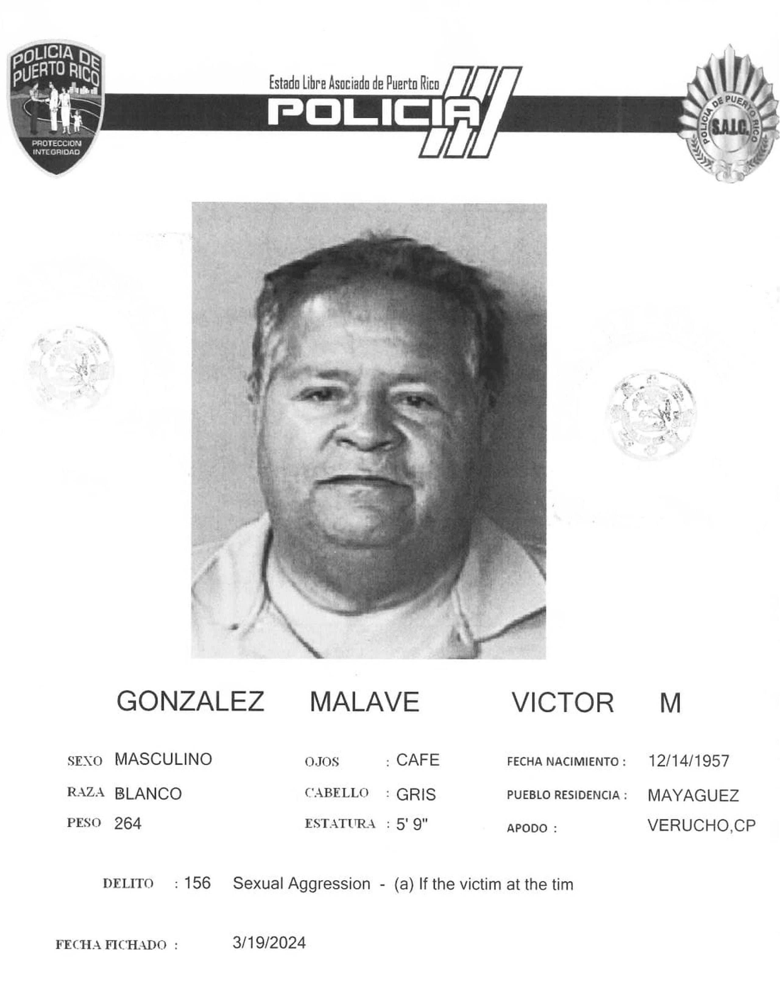 Víctor M. González Malavé enfrenta cargos por agresión sexual, actos lascivos y maltrato de menores.